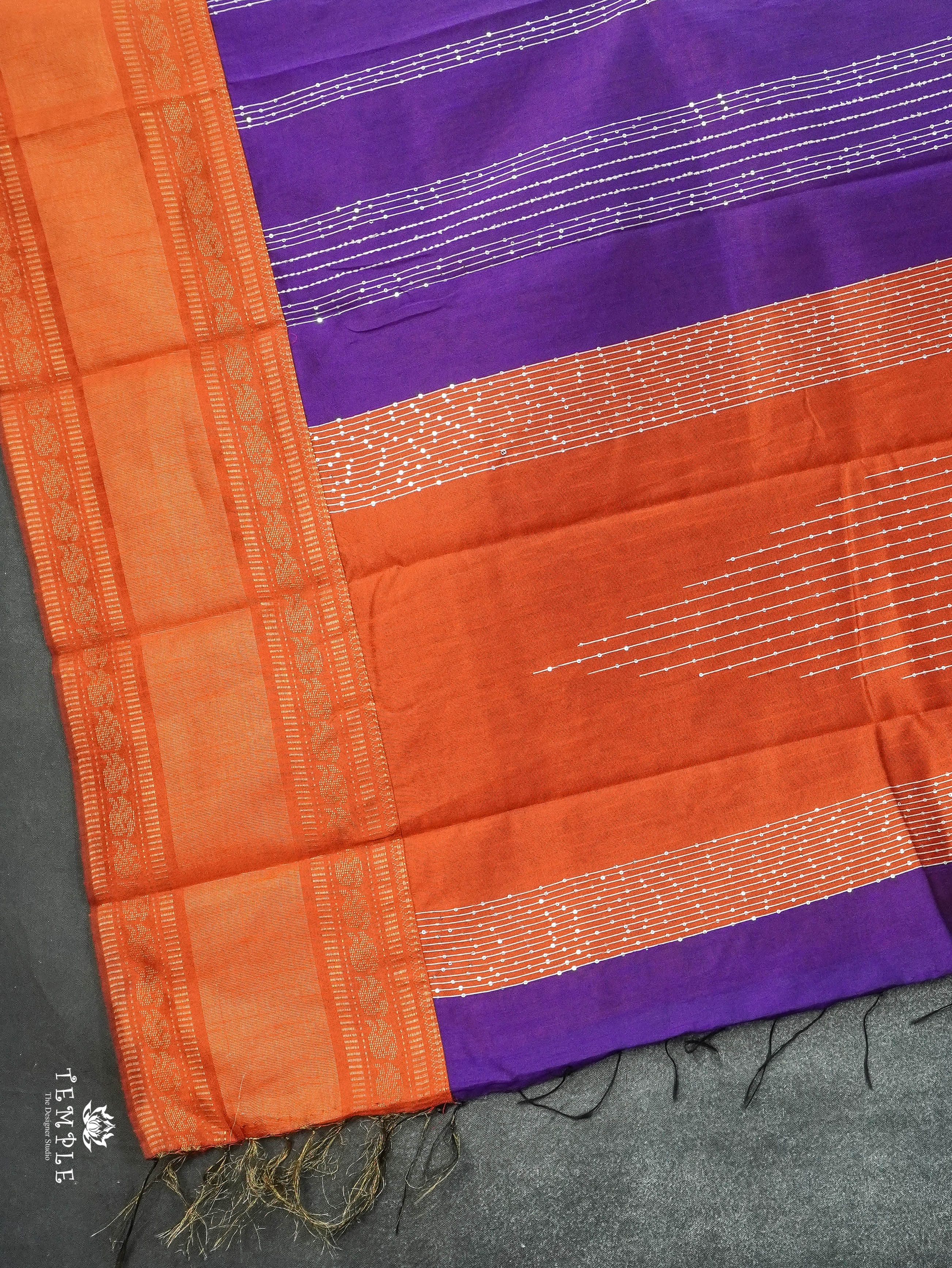 Raw Silk Saree With Sequins Work | TTDS3035