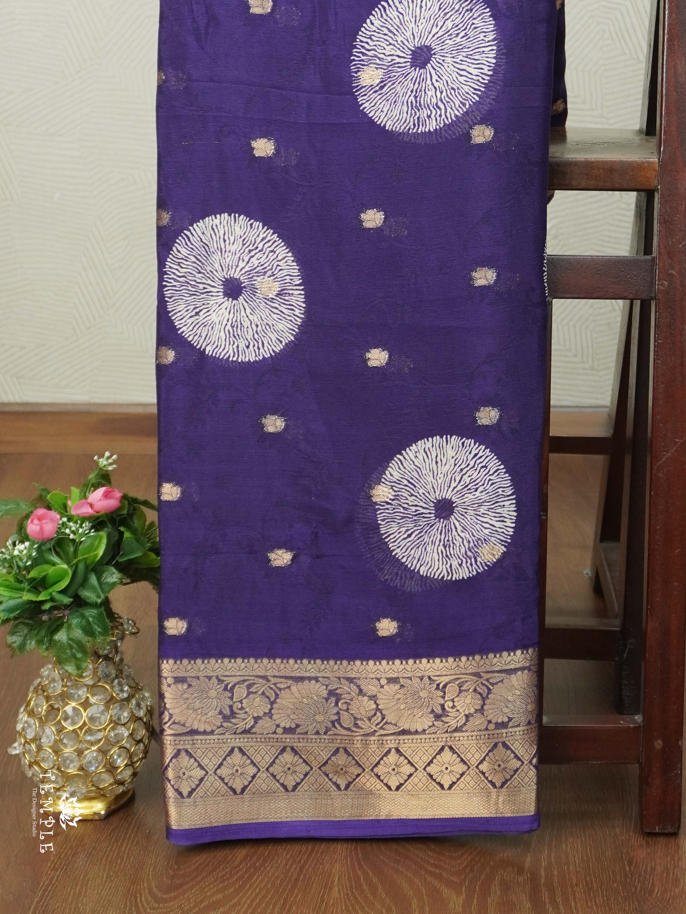 Chakra Zari Georgette Saree | TTDS2615