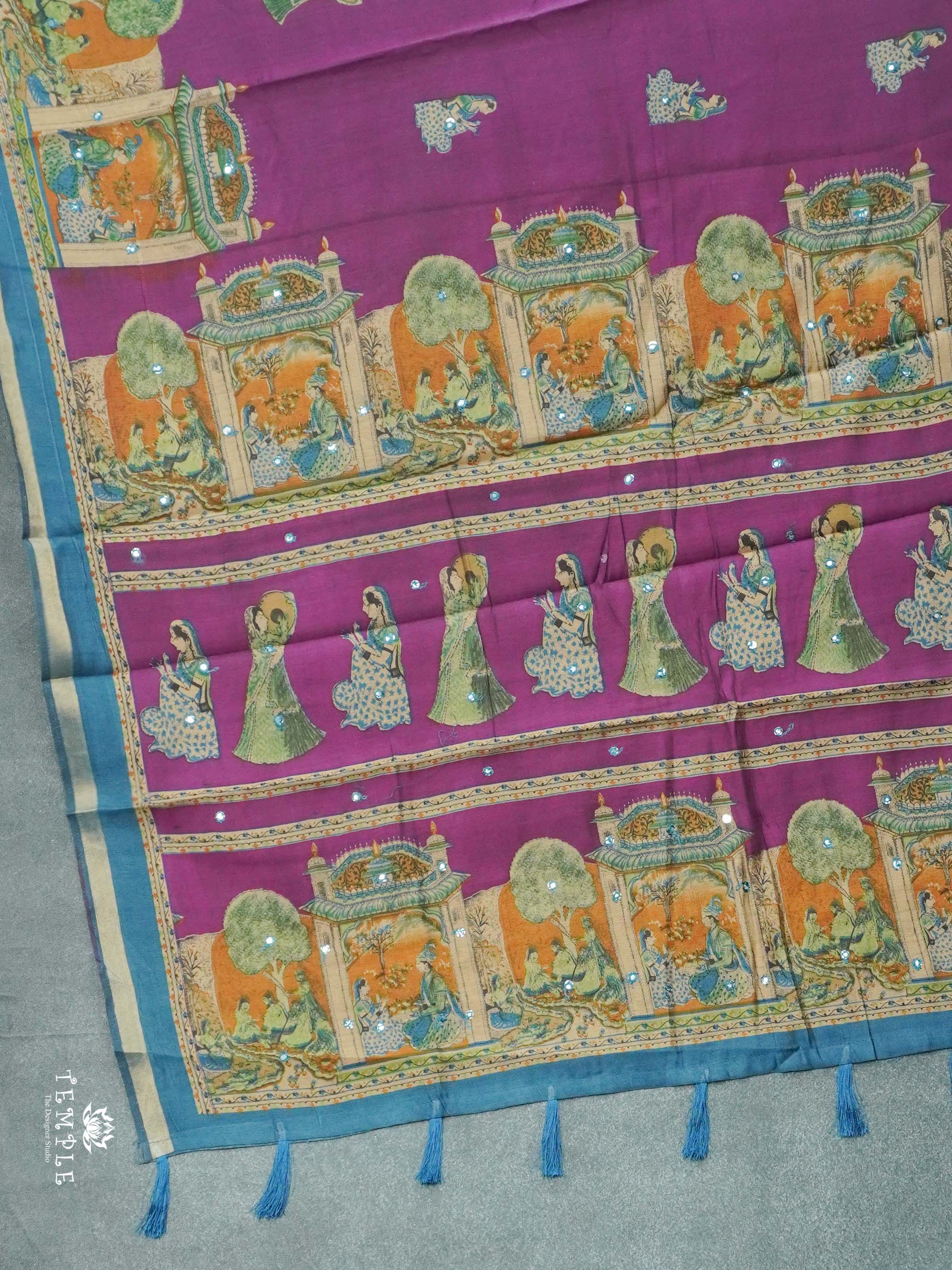 Cotton Sarees With Mirror Work | TTDS2613