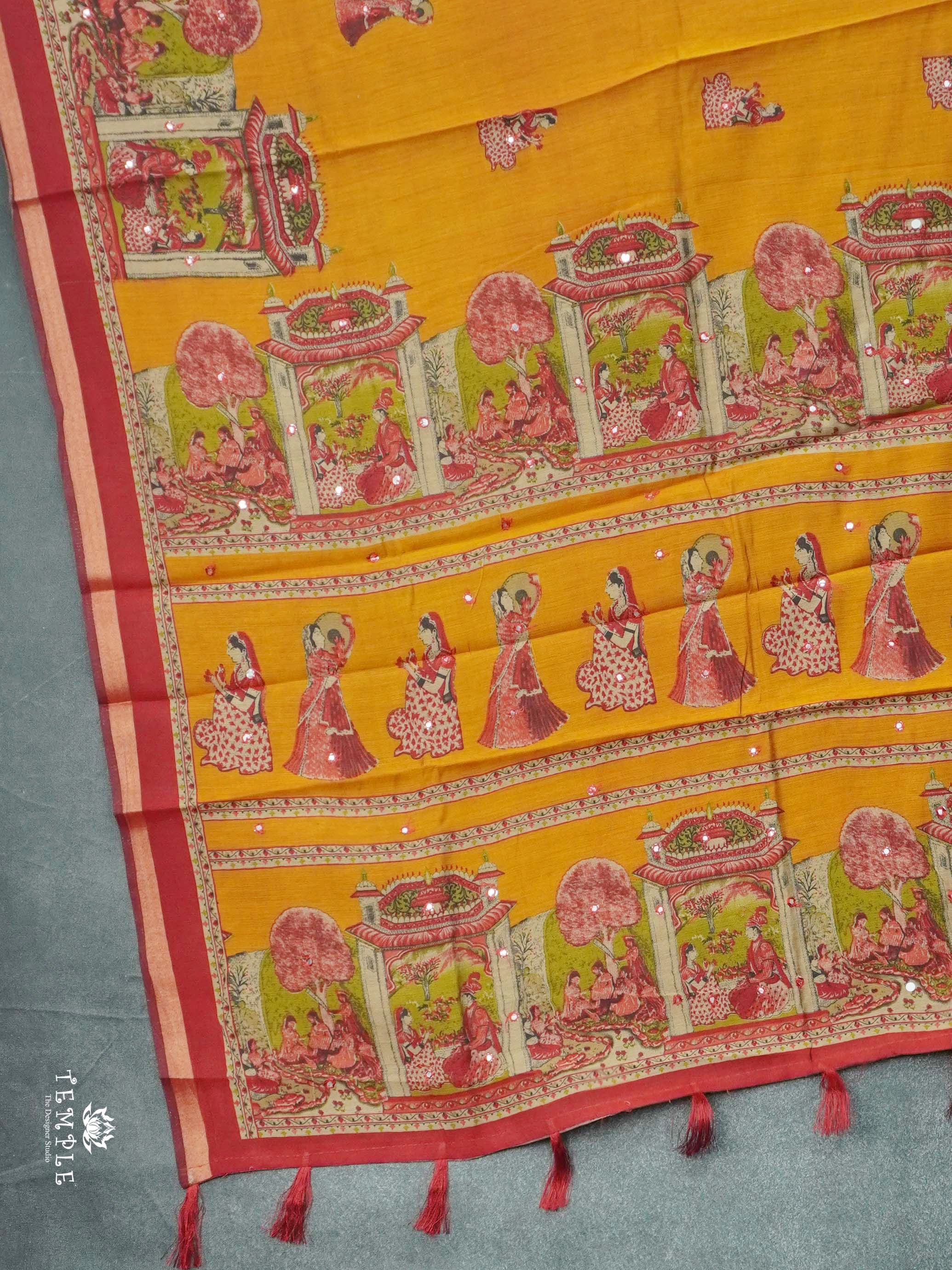 Cotton Sarees With Mirror Work | TTDS2613