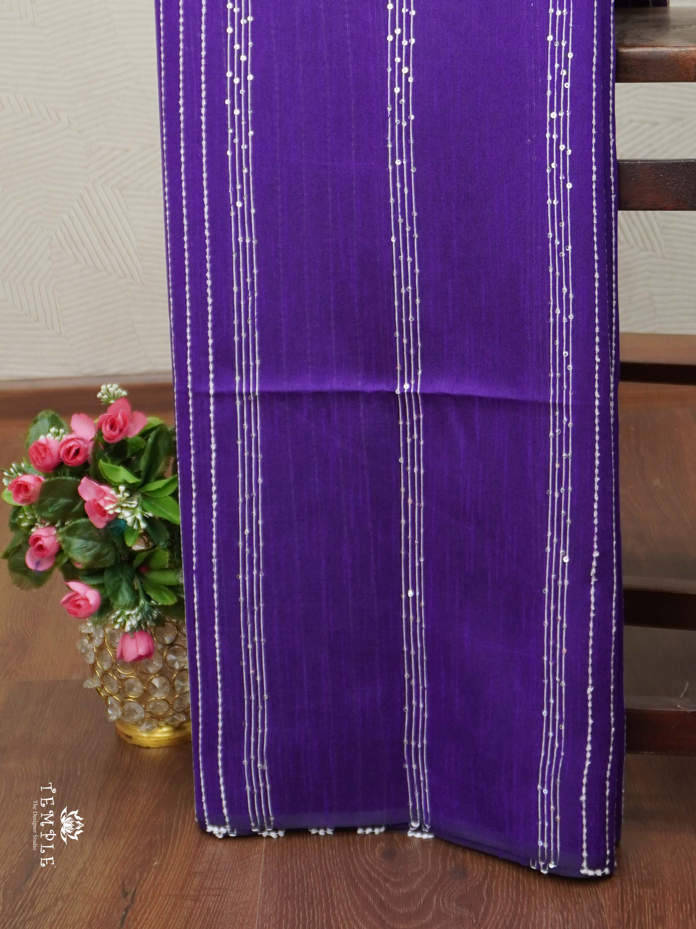Raw Silk Saree with sequins Work | TTDS2100 | PRE BOOKING