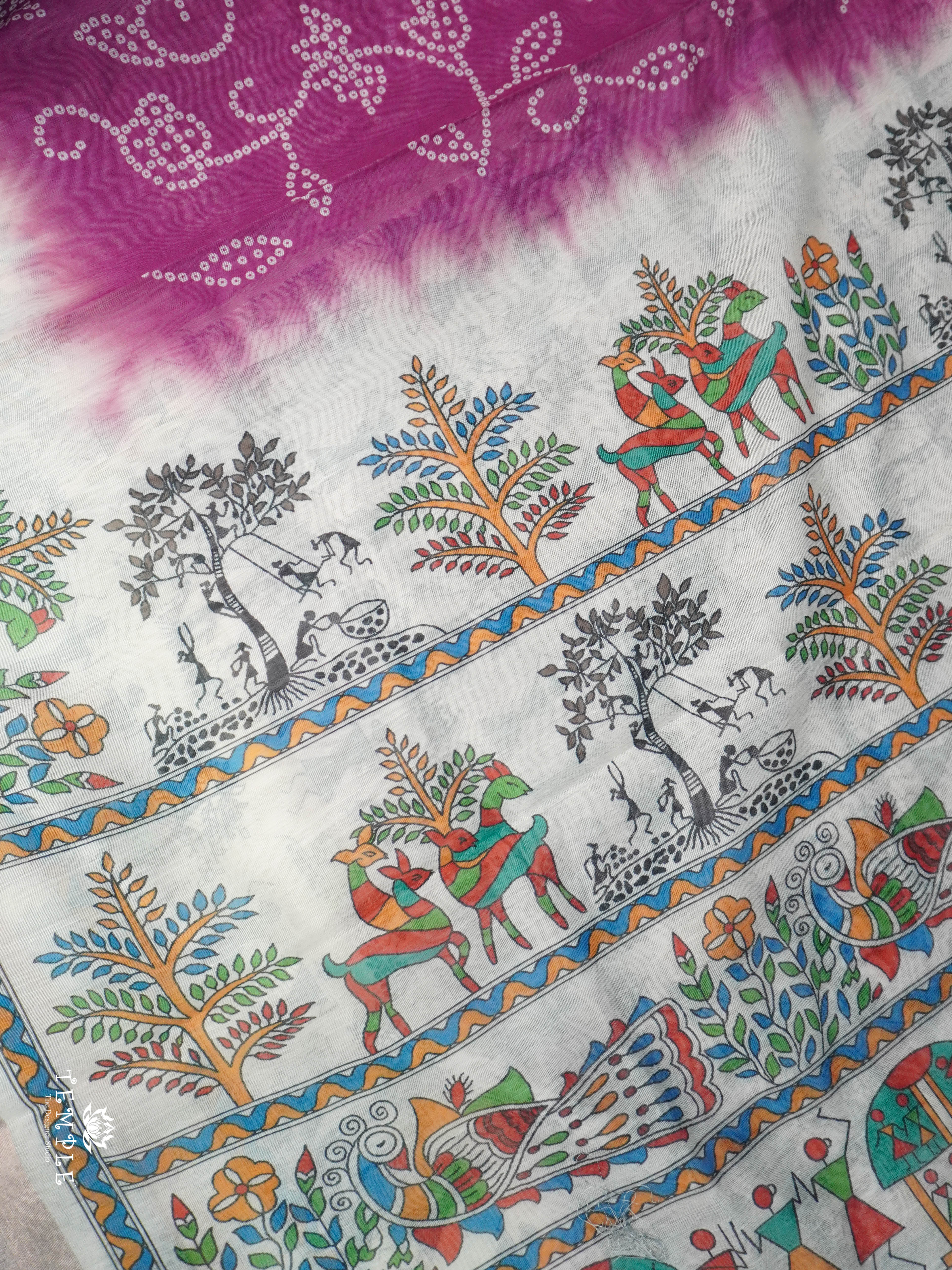 Printed Cotton Saree | TTDS1636