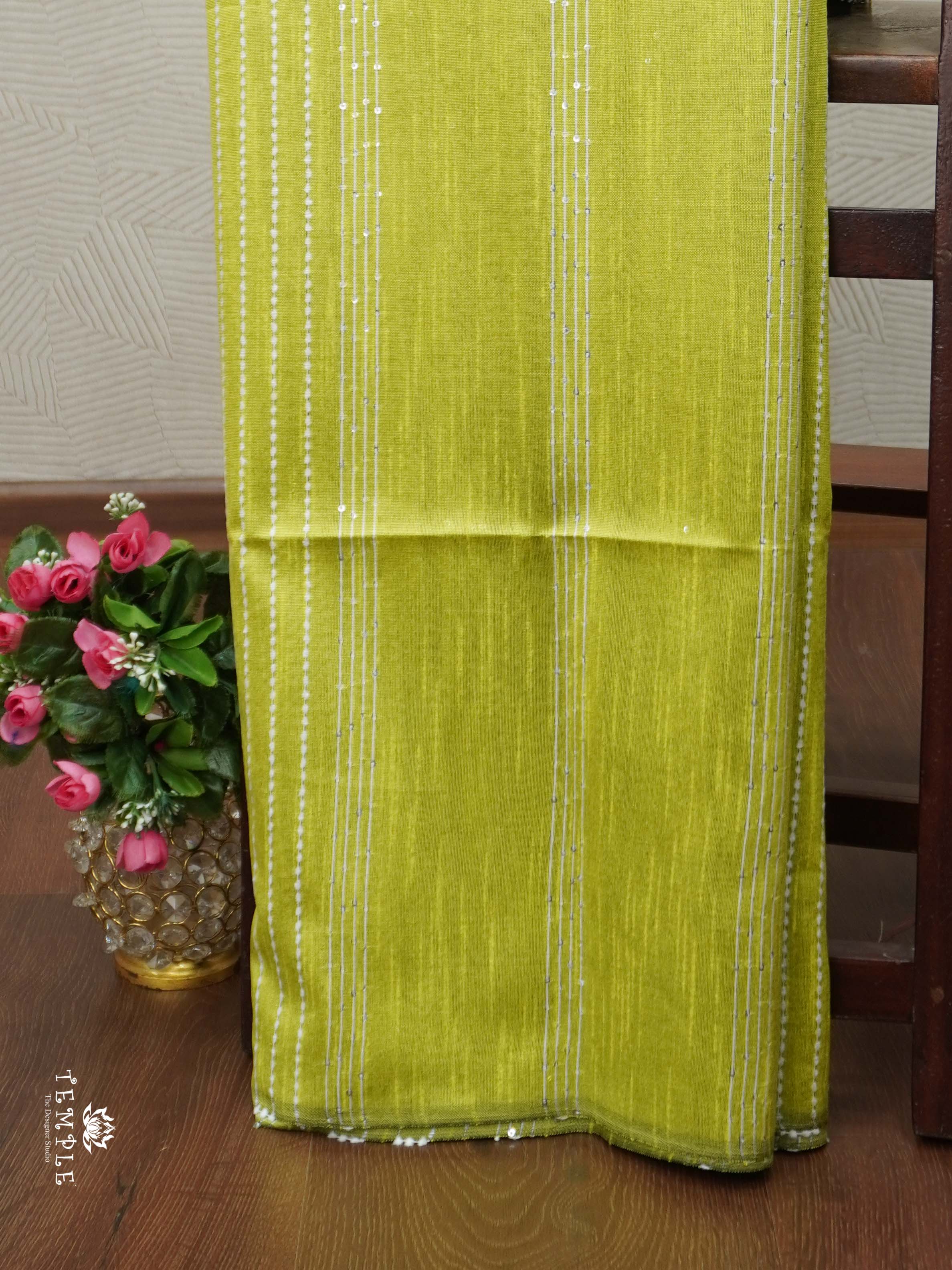 Raw Silk Saree with sequins Work | TTDS2100 | PRE BOOKING