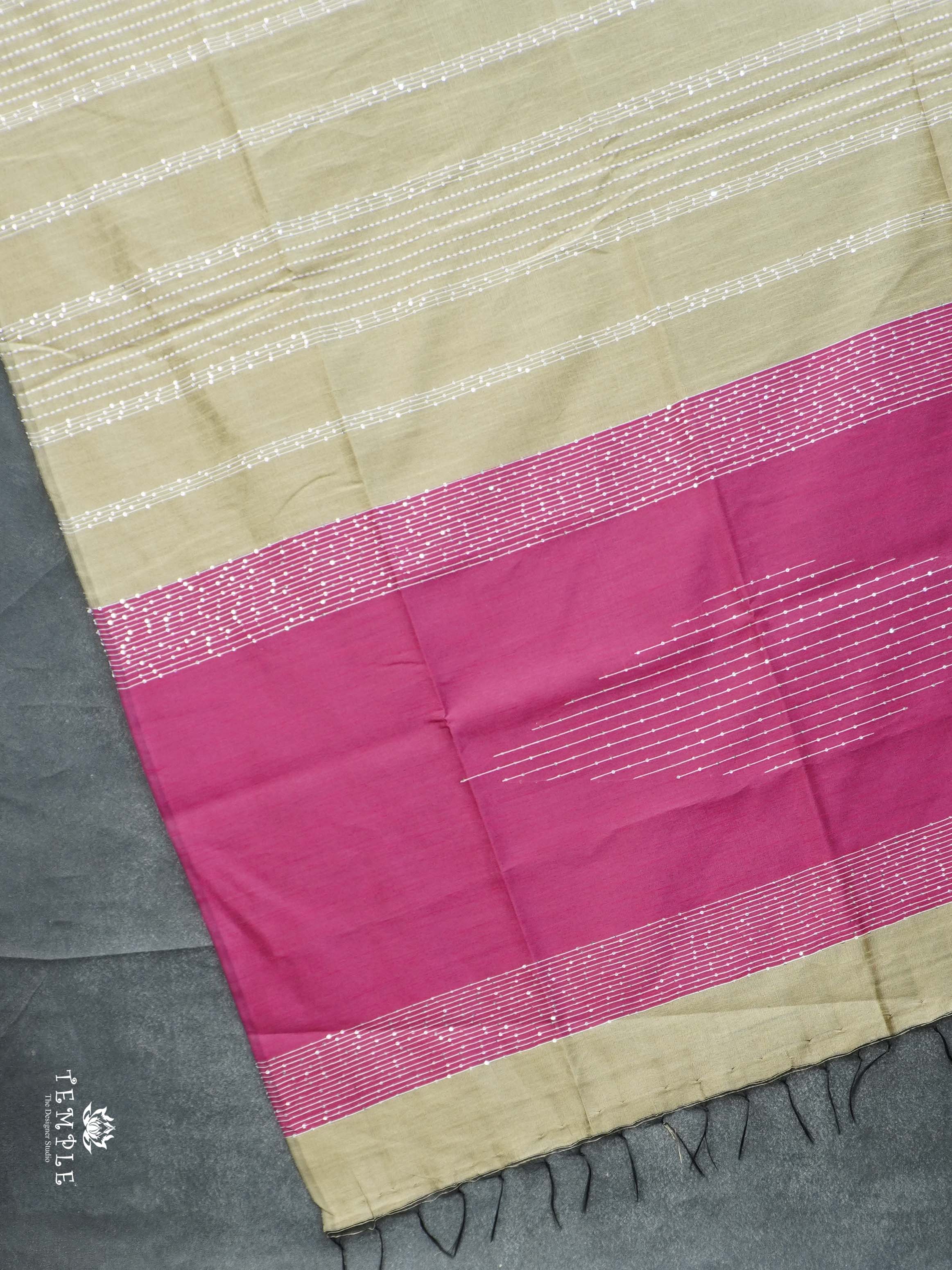 Raw Silk Saree with sequins Work | TTDS2100 | PRE BOOKING