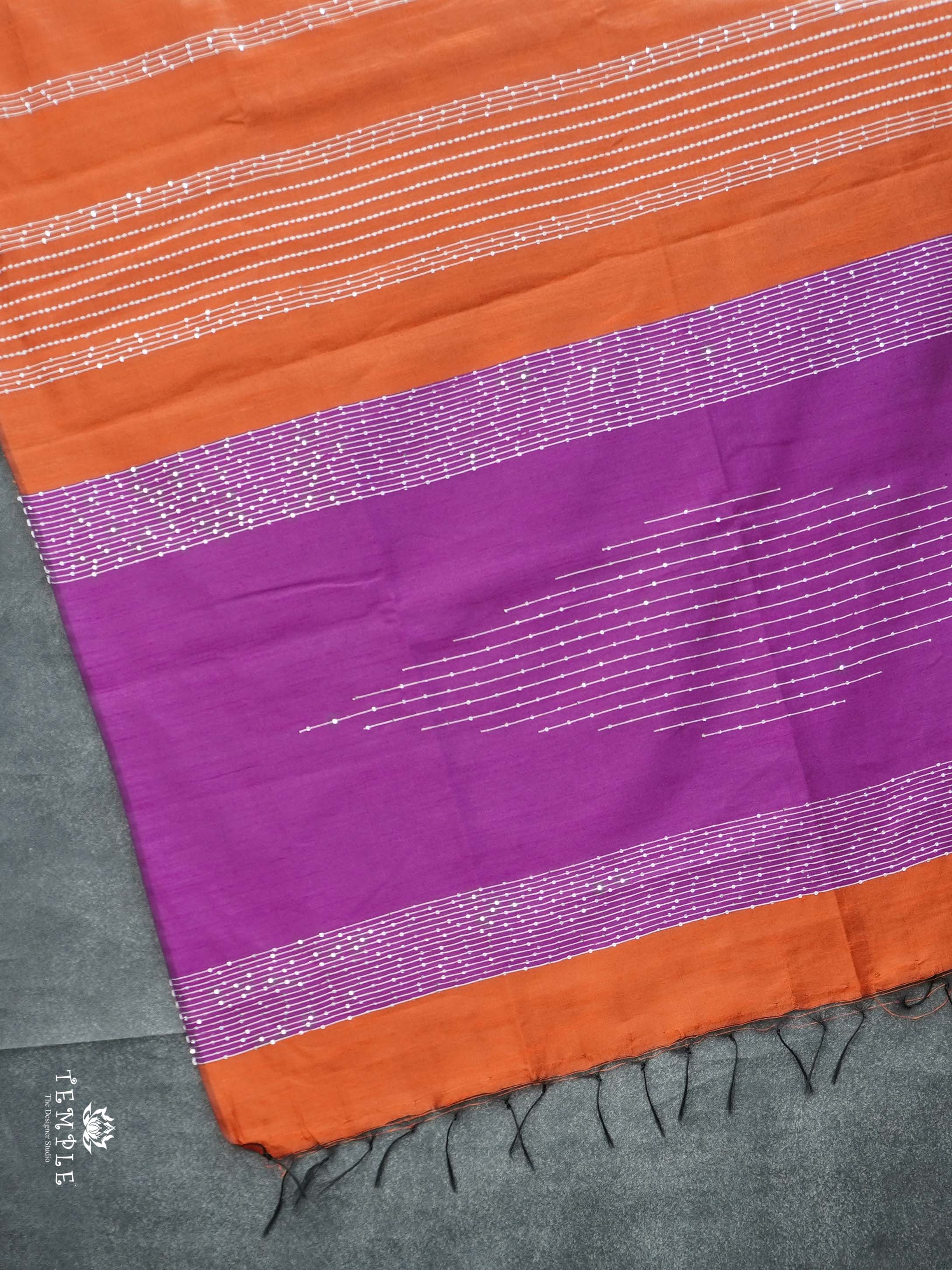 Raw Silk Saree with sequins Work | TTDS2100 | PRE BOOKING