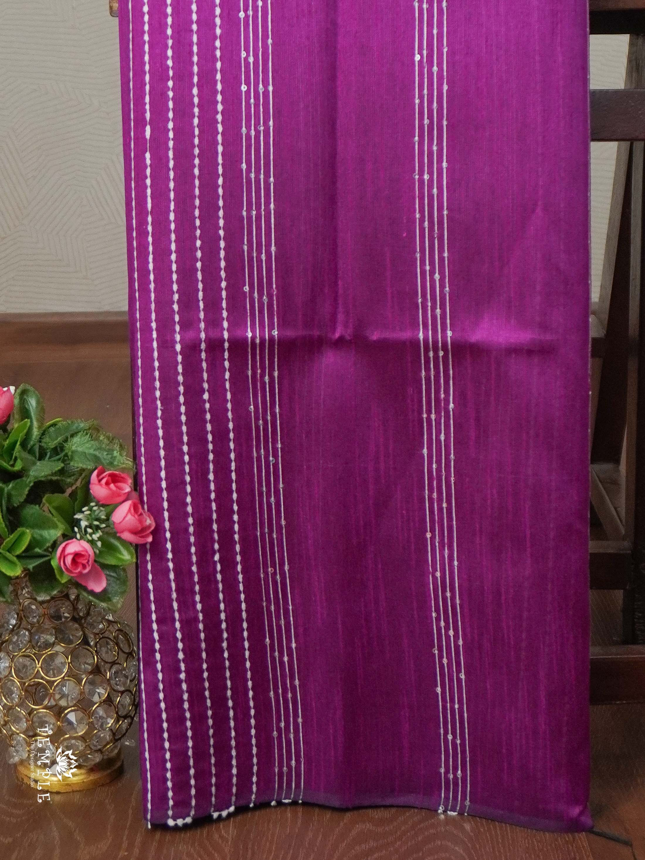 Raw Silk Saree with sequins Work | TTDS2100 | PRE BOOKING