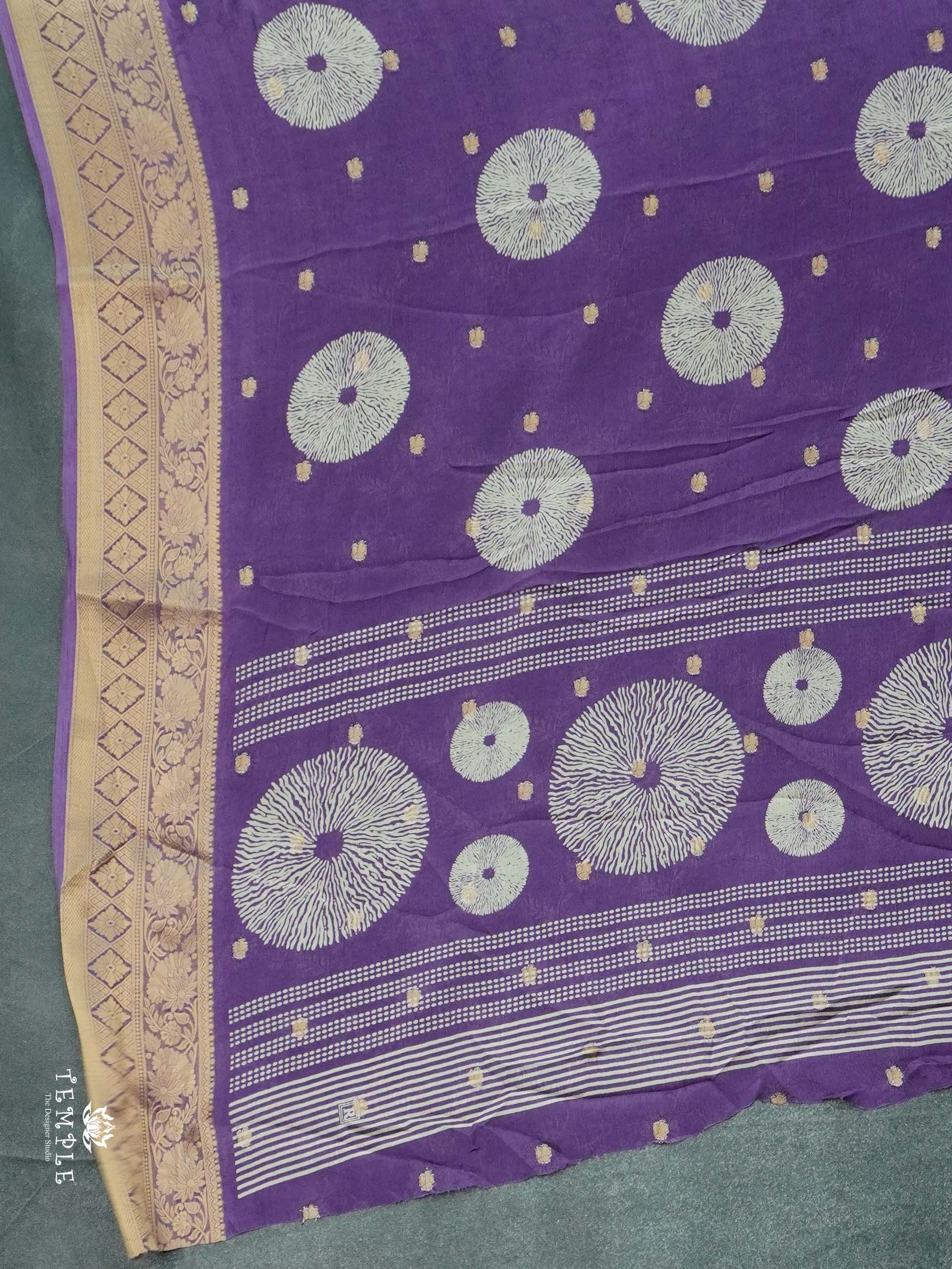 Chakra Zari Georgette Saree | TTDS2615