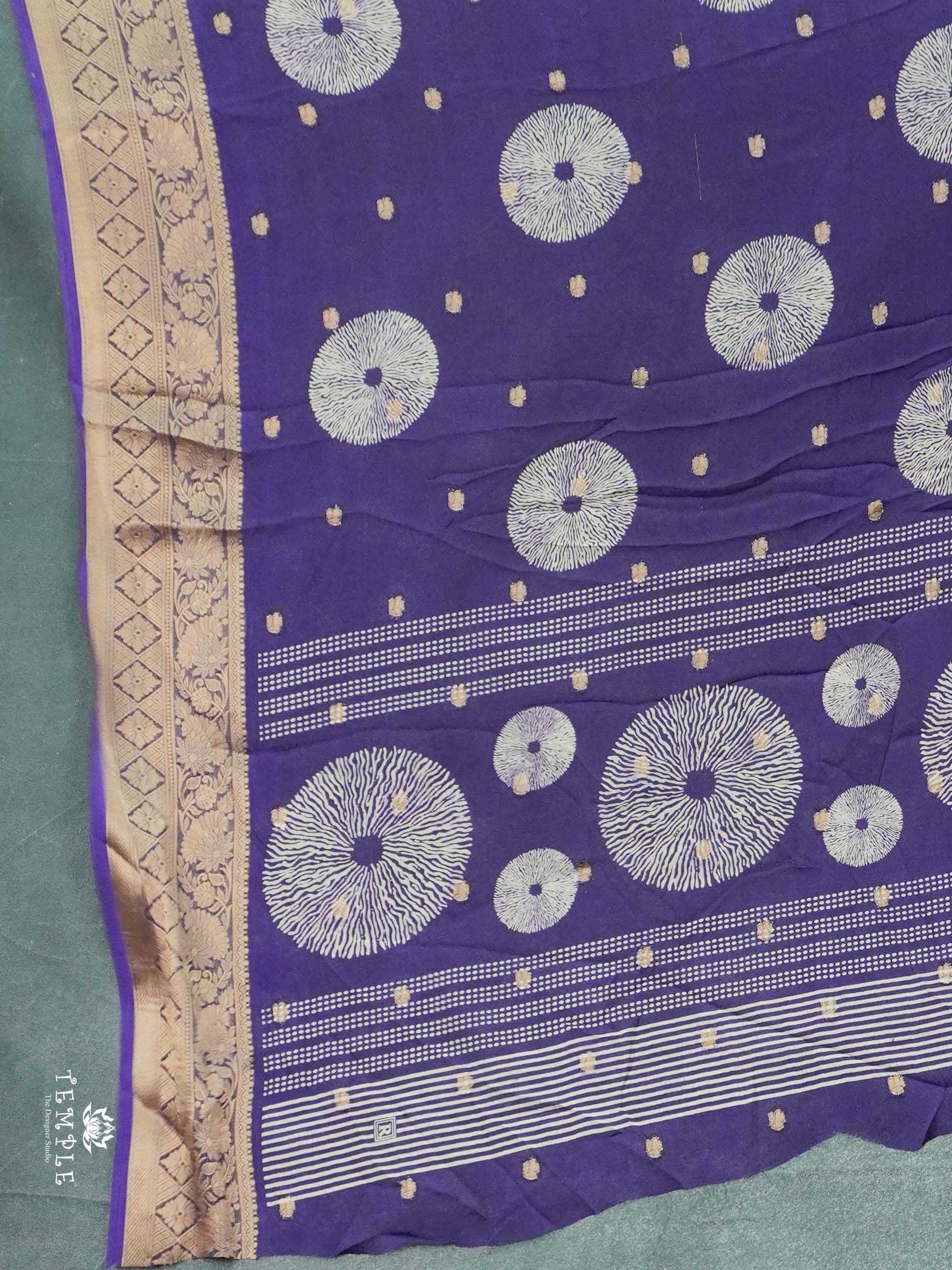 Chakra Zari Georgette Saree | TTDS2615