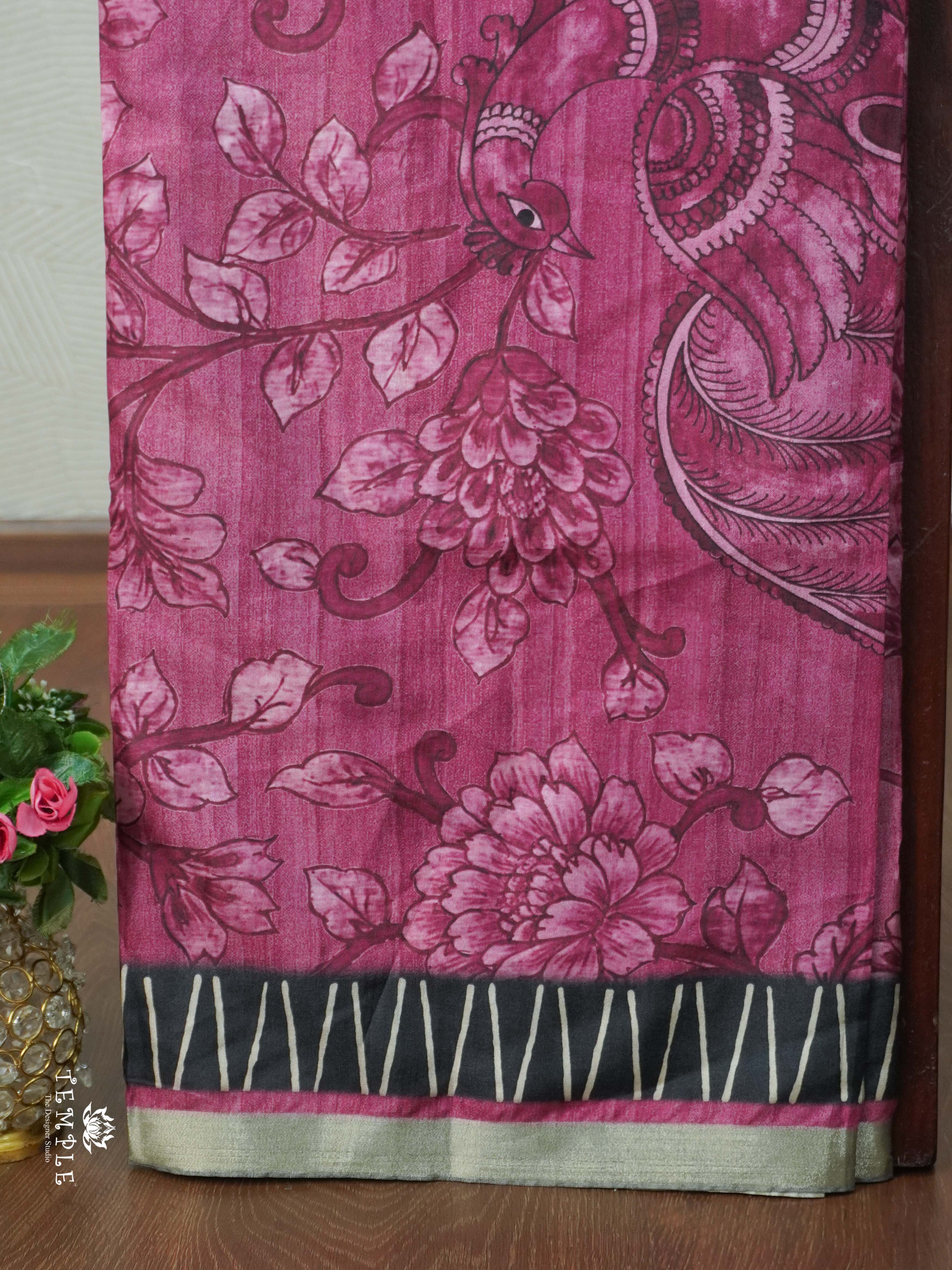 Printed Tussar Saree | TTDS2627