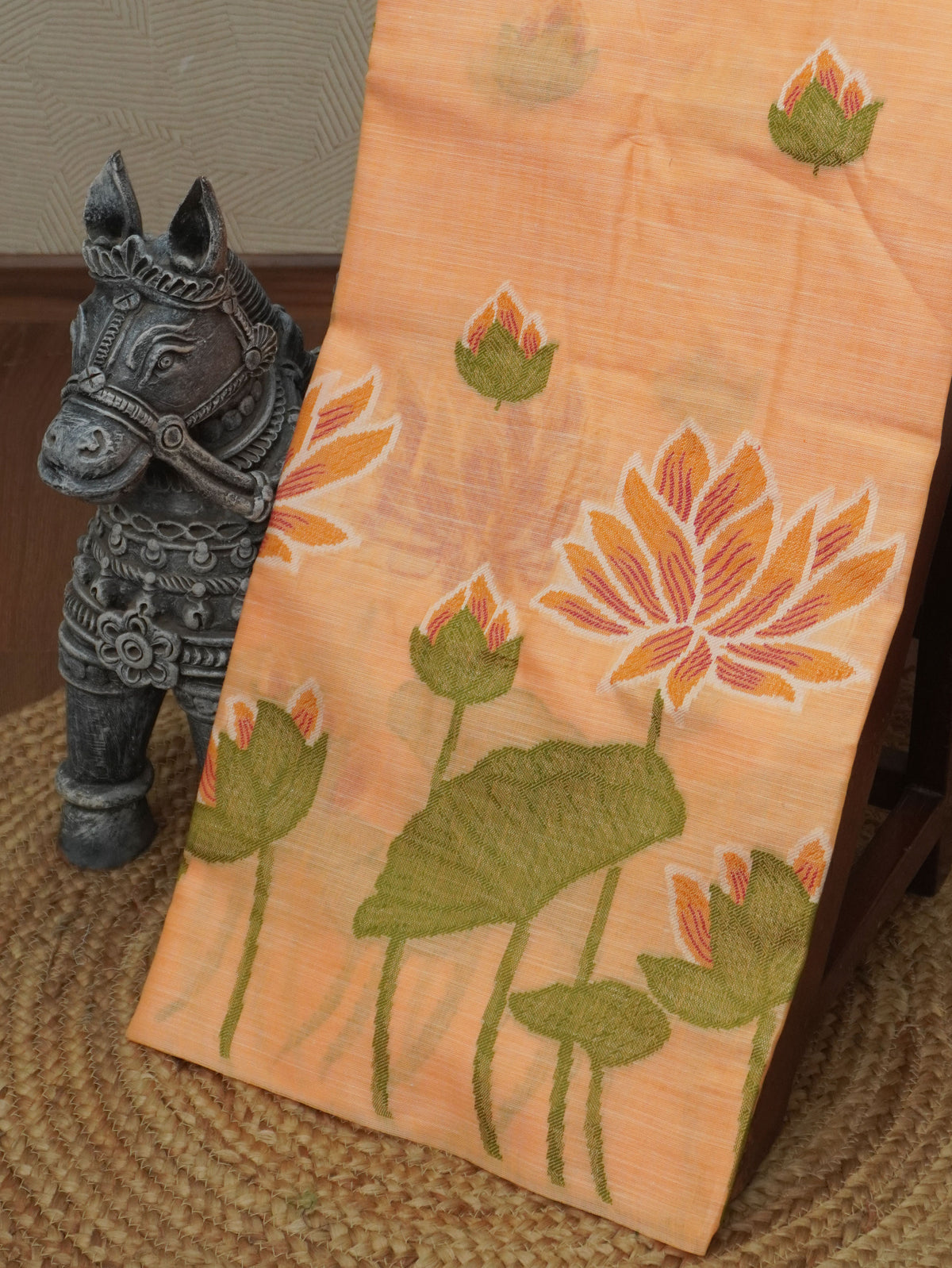 Linen Cotton Saree | TTDS3537