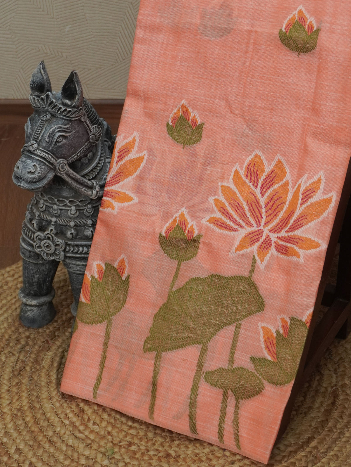 Linen Cotton Saree | TTDS3537