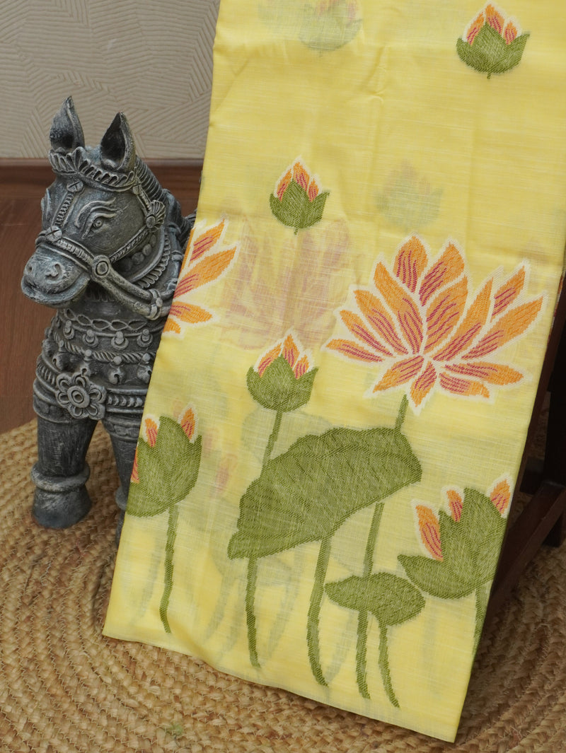 Linen Cotton Saree | TTDS3537