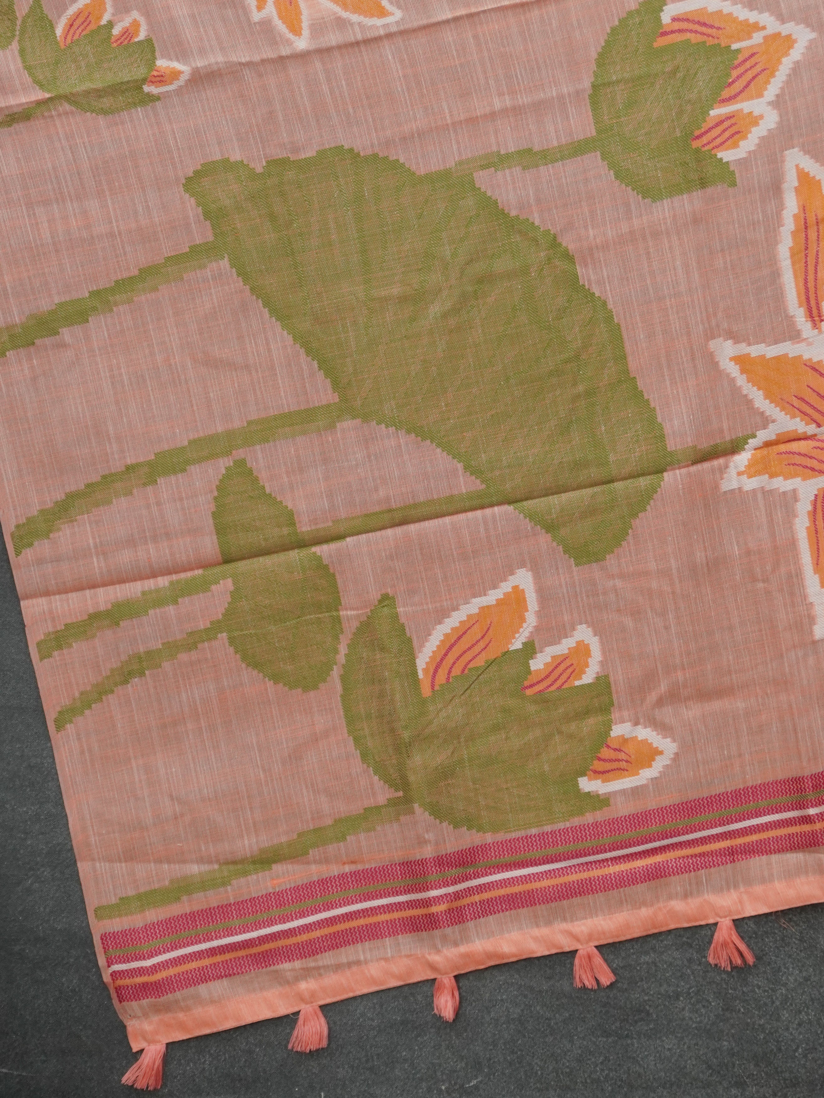 Linen Cotton Saree | TTDS3537
