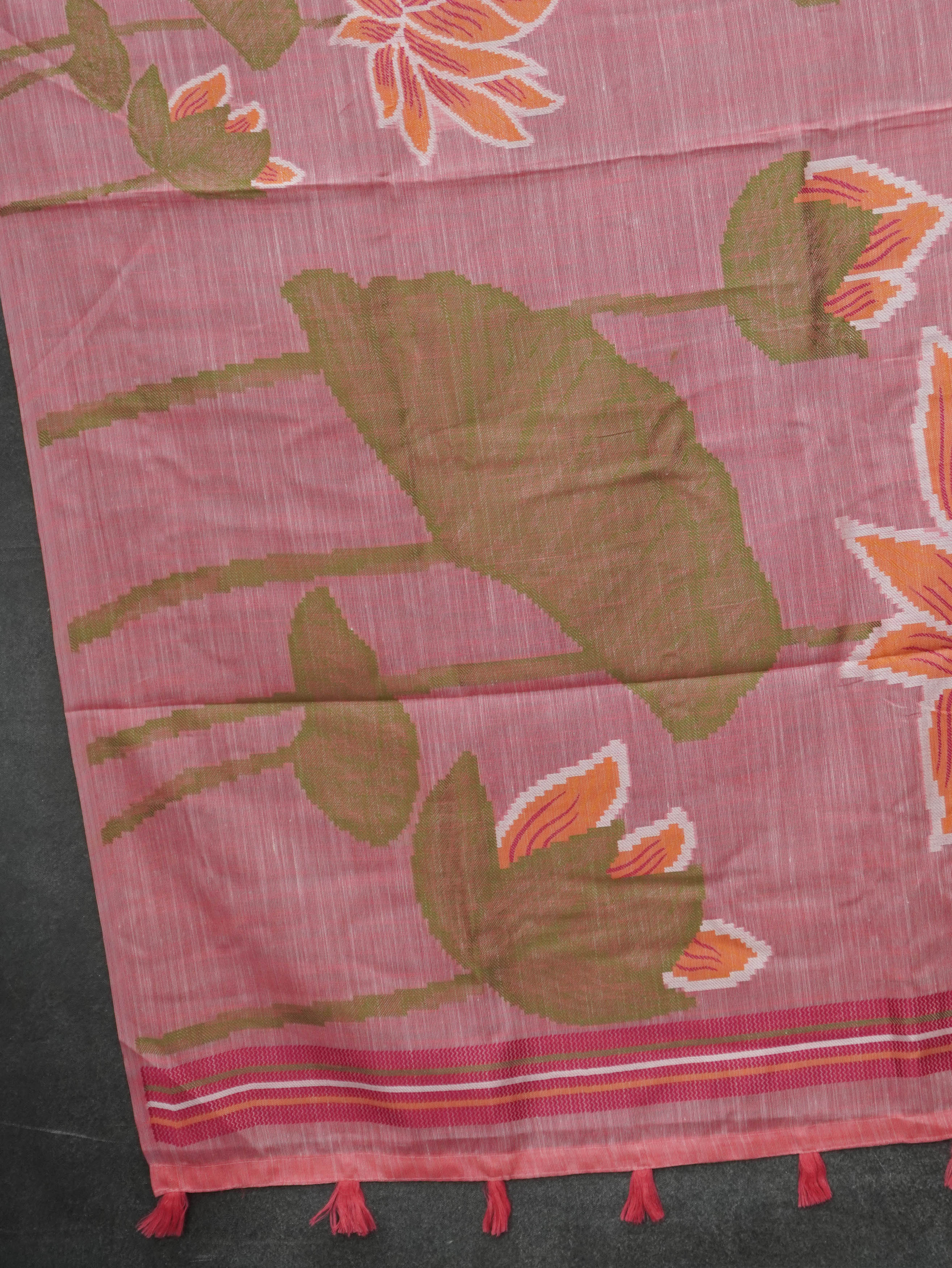 Linen Cotton Saree | TTDS3537