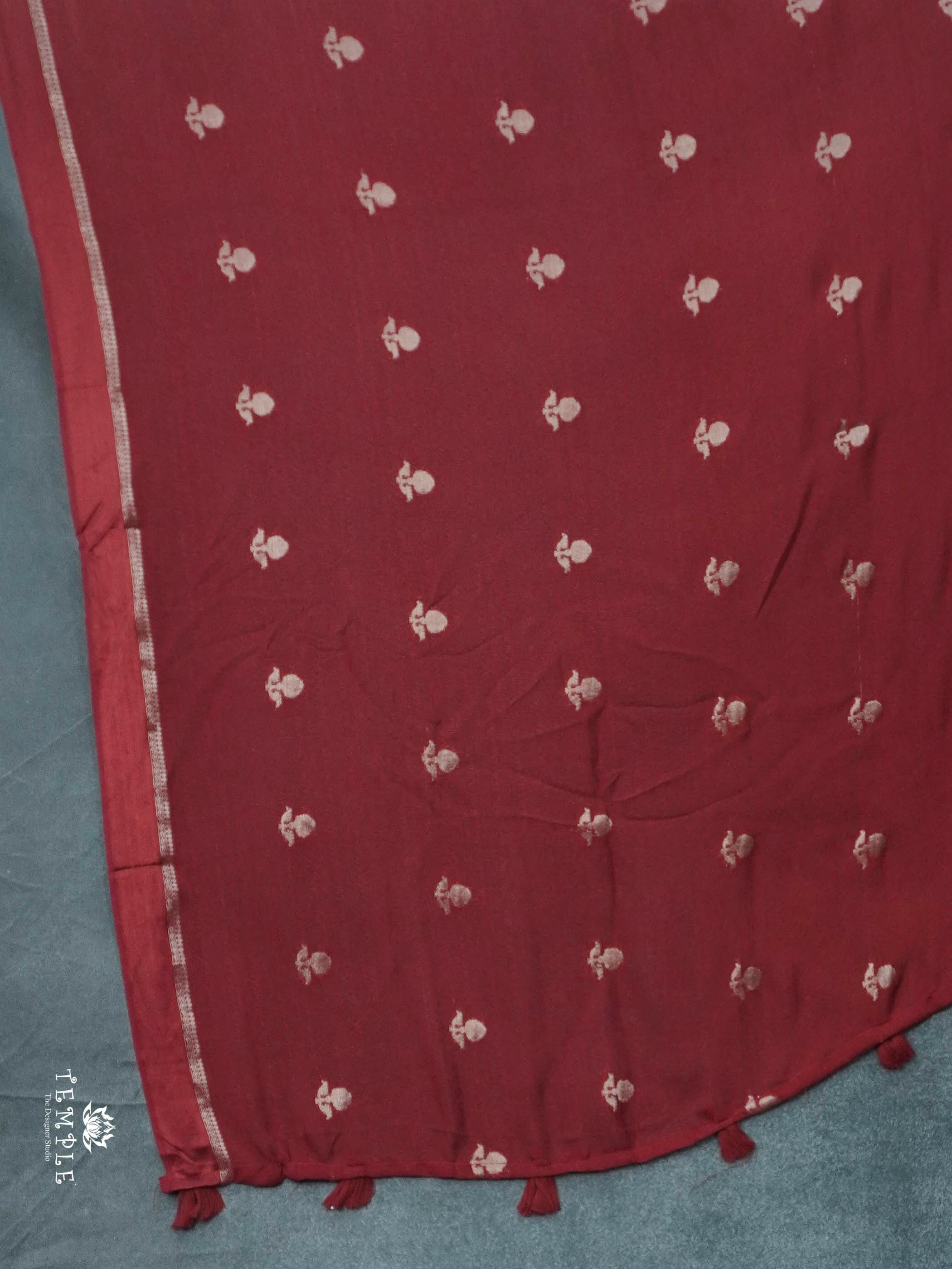 Khadi Silk Saree(Maroon) | TTDS2225
