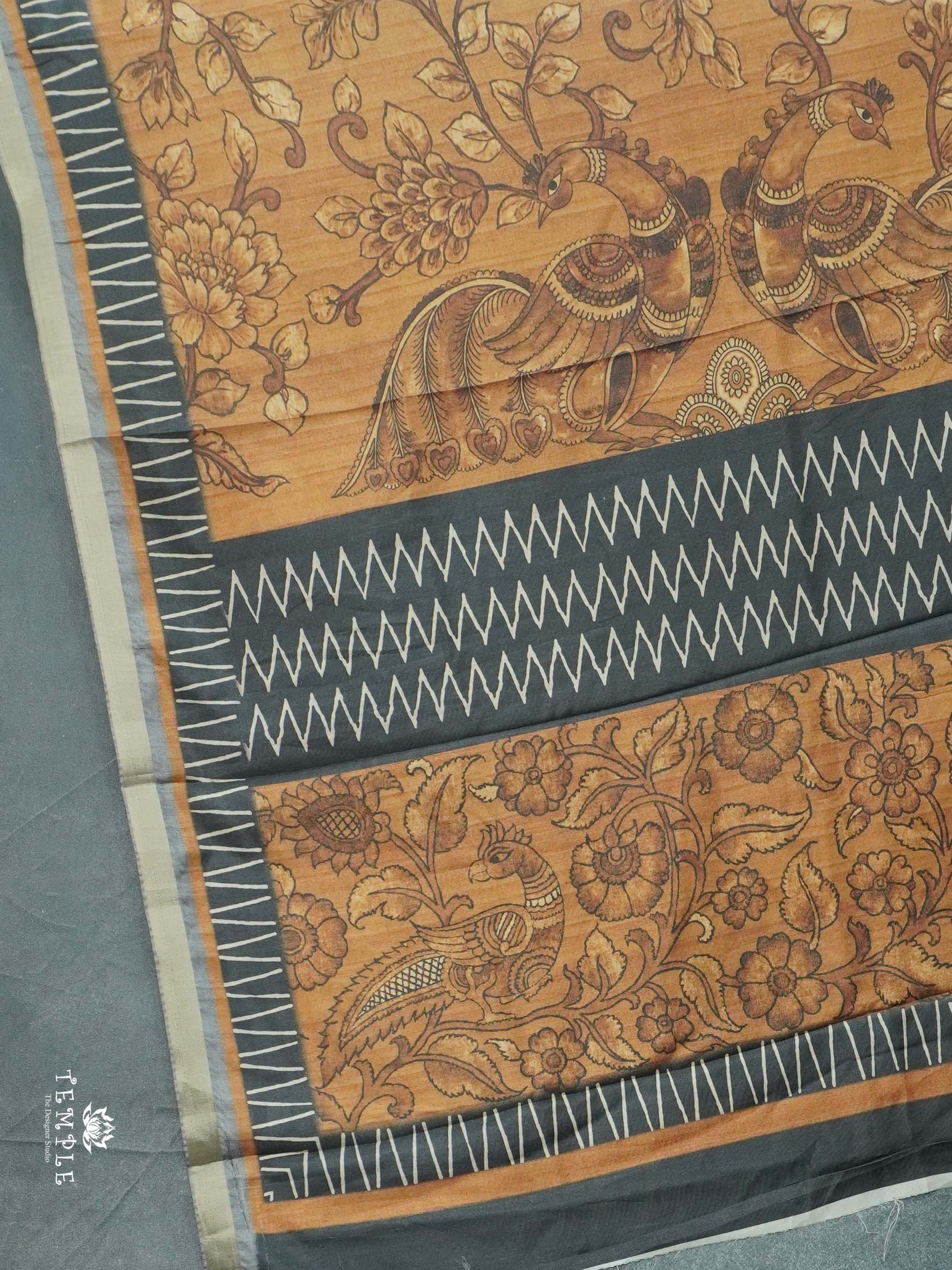 Printed Tussar Saree | TTDS2627