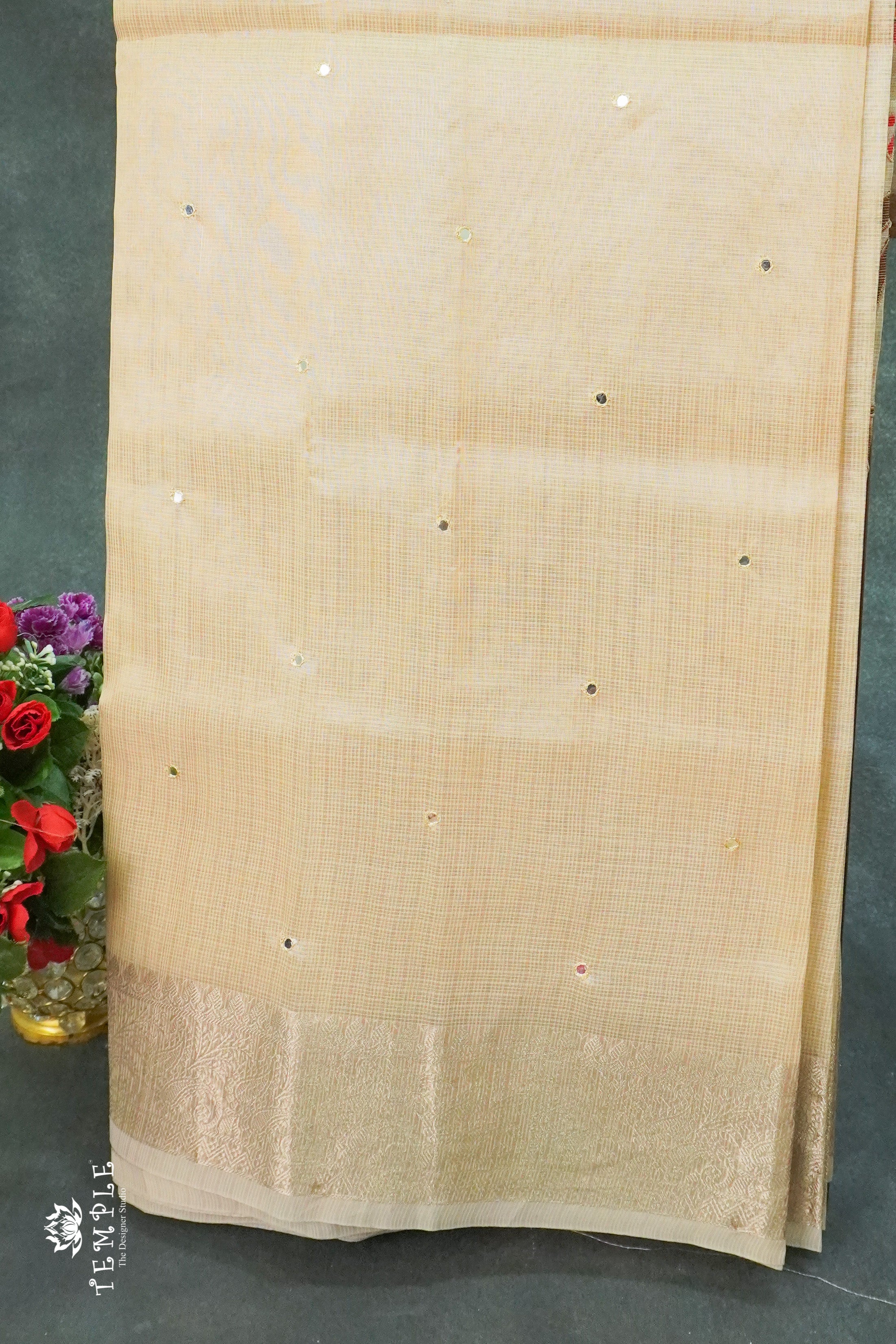 Tissue Saree With Mirror Work | TTDS1237 | Sparkling Deals