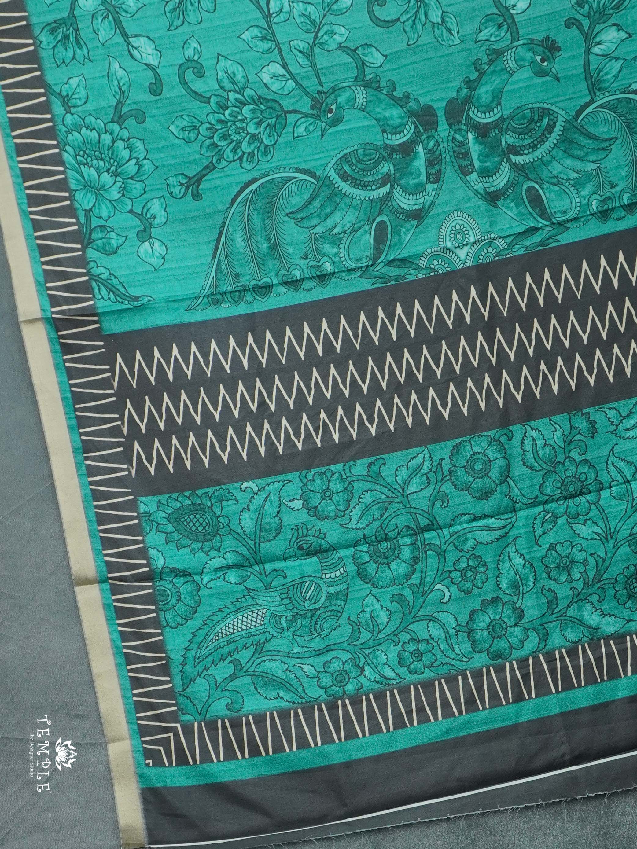 Printed Tussar Saree | TTDS2627
