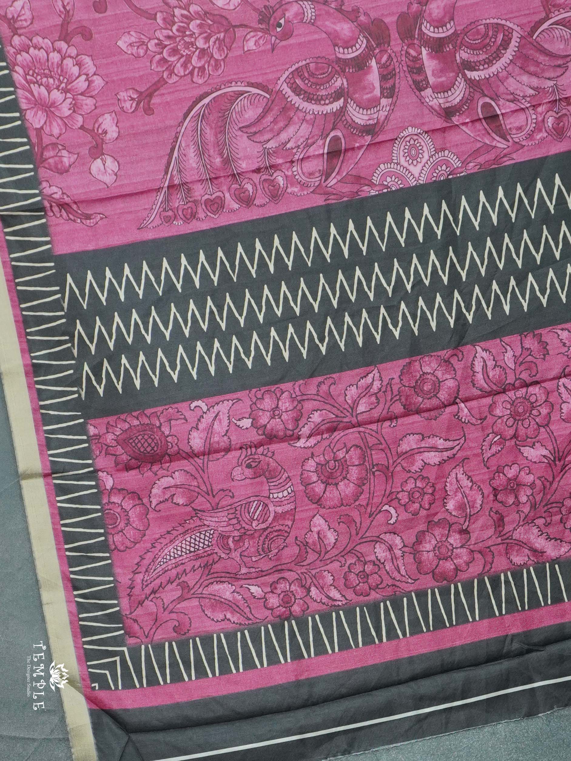 Printed Tussar Saree | TTDS2627