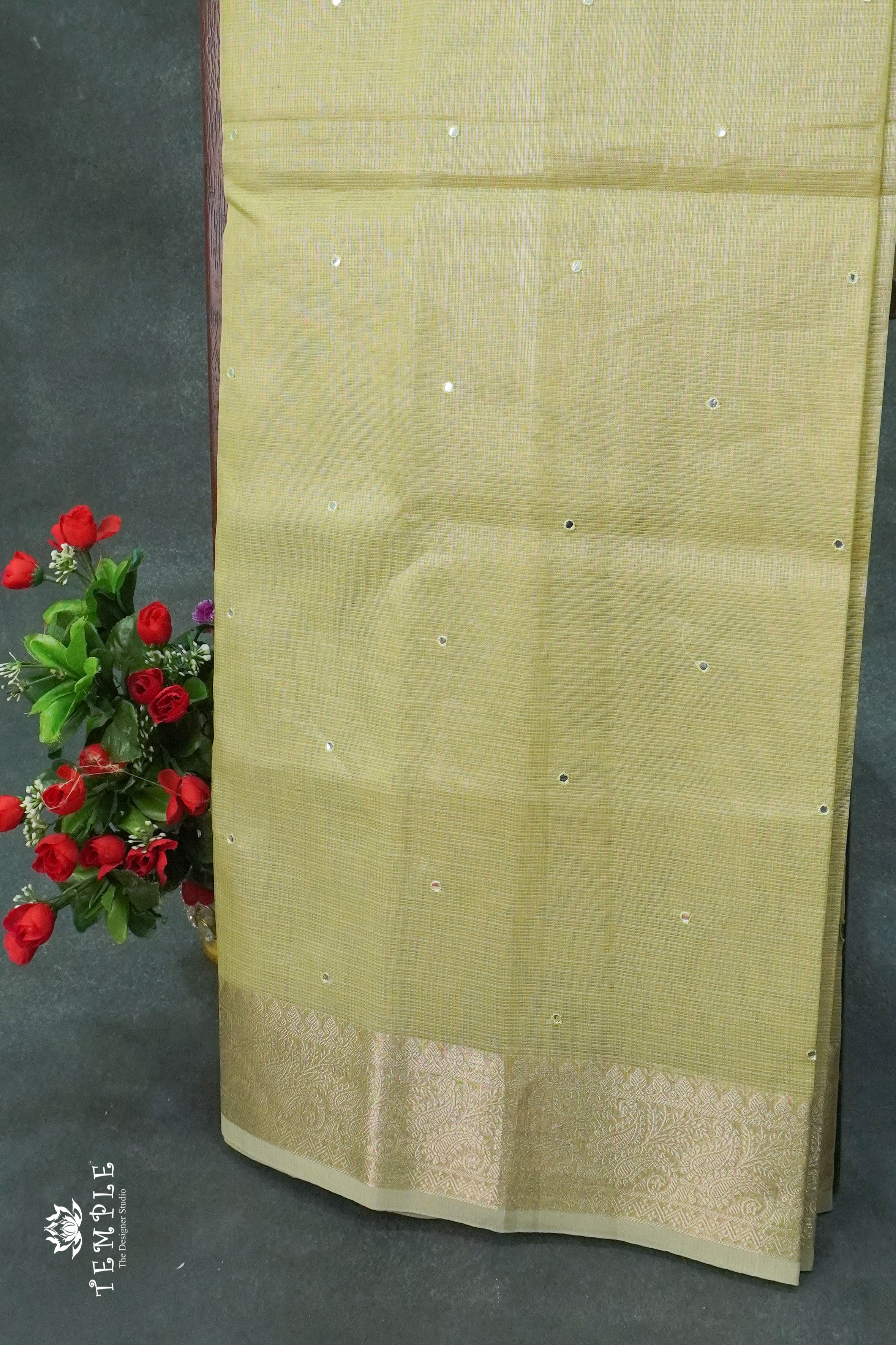 Tissue Saree With Mirror Work | TTDS1237 | Sparkling Deals