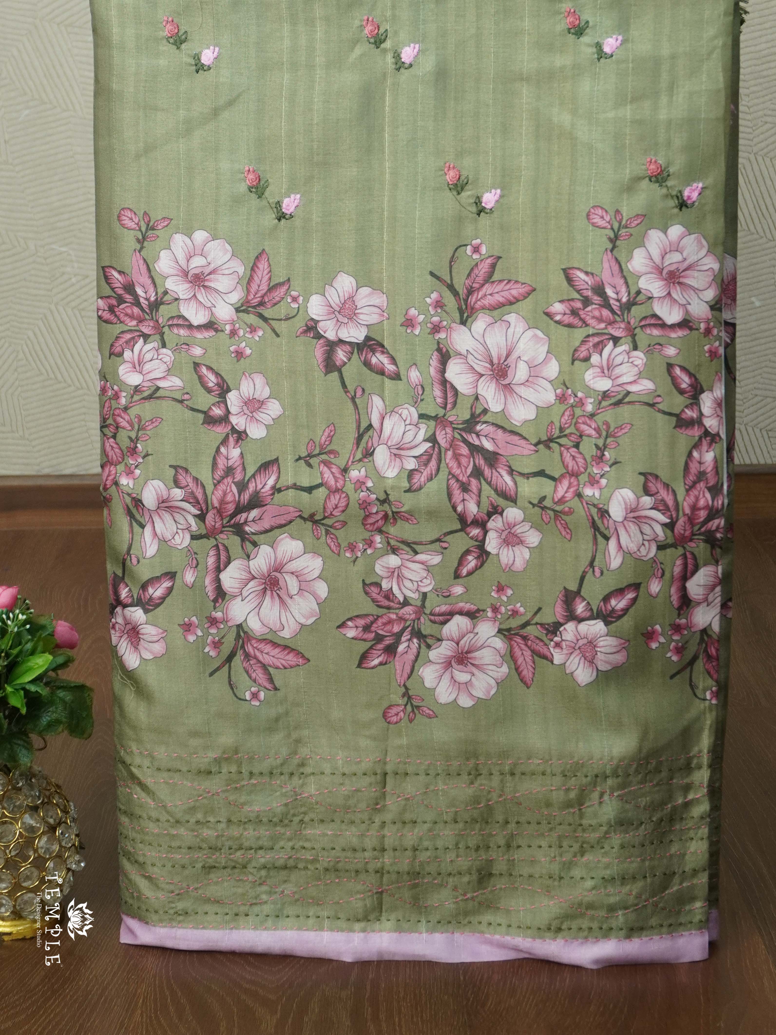Printed Matka Silk Saree | TTDS2630