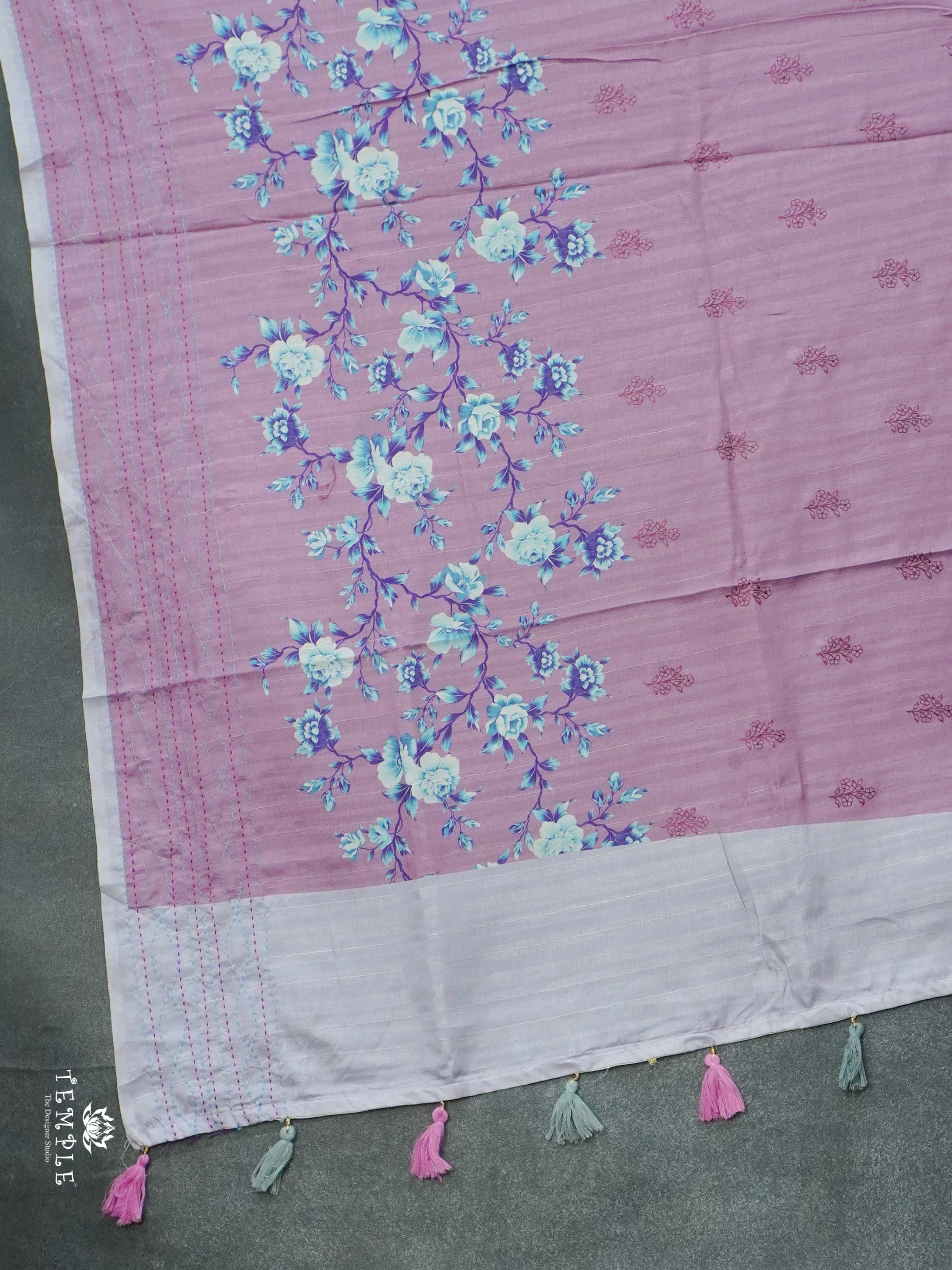 Printed Matka Silk Saree | TTDS2630
