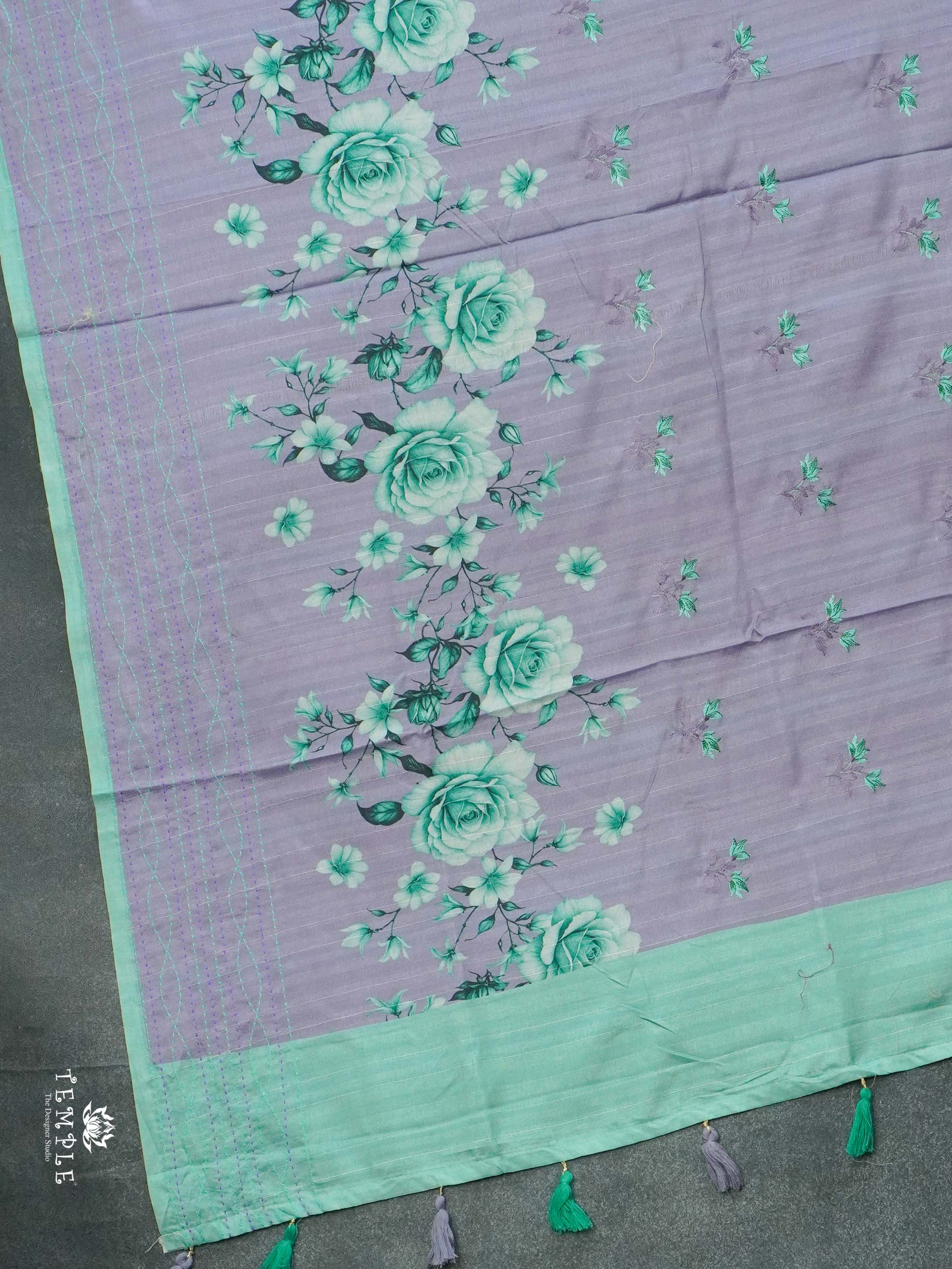 Printed Matka Silk Saree | TTDS2630