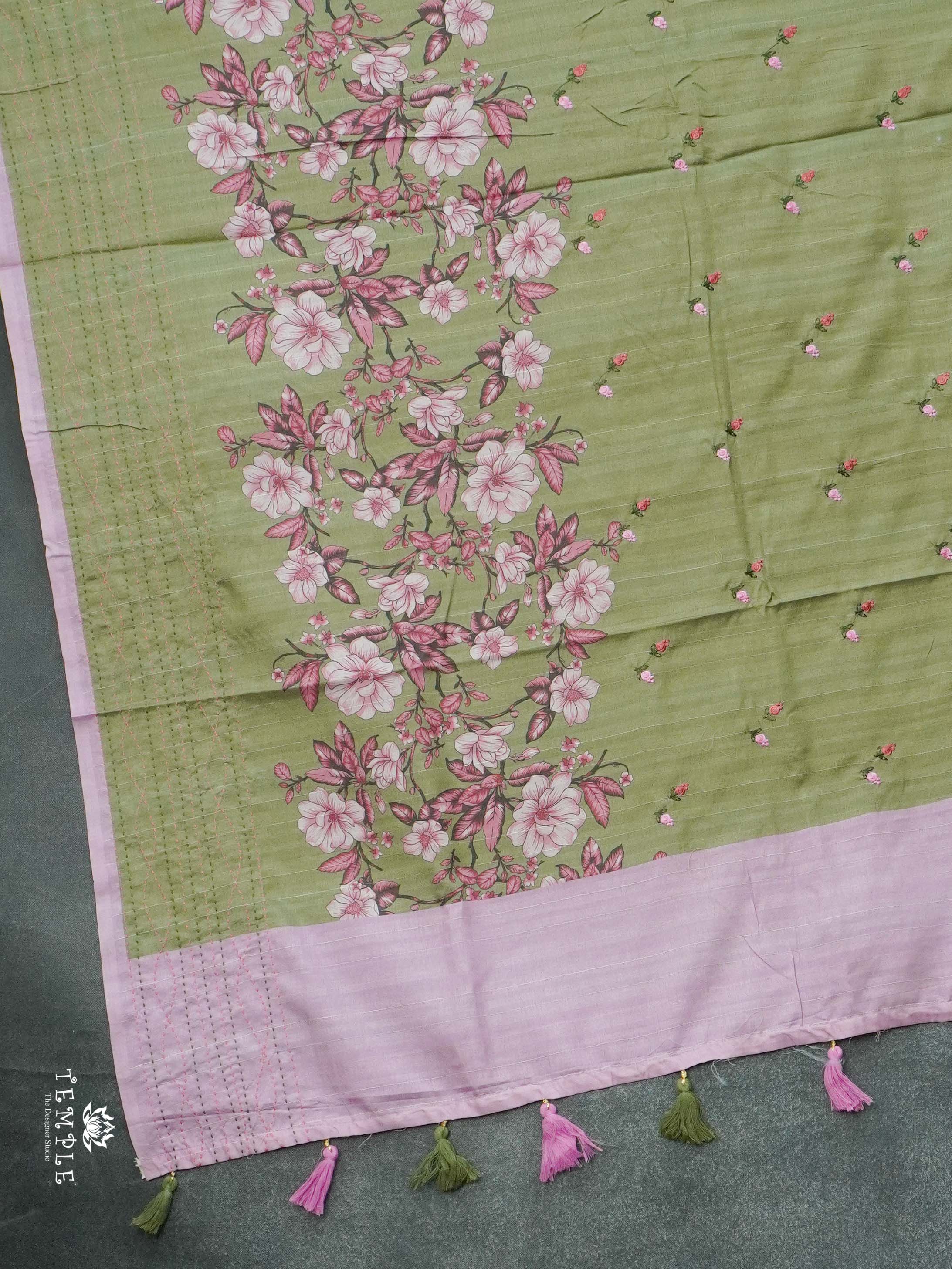 Printed Matka Silk Saree | TTDS2630