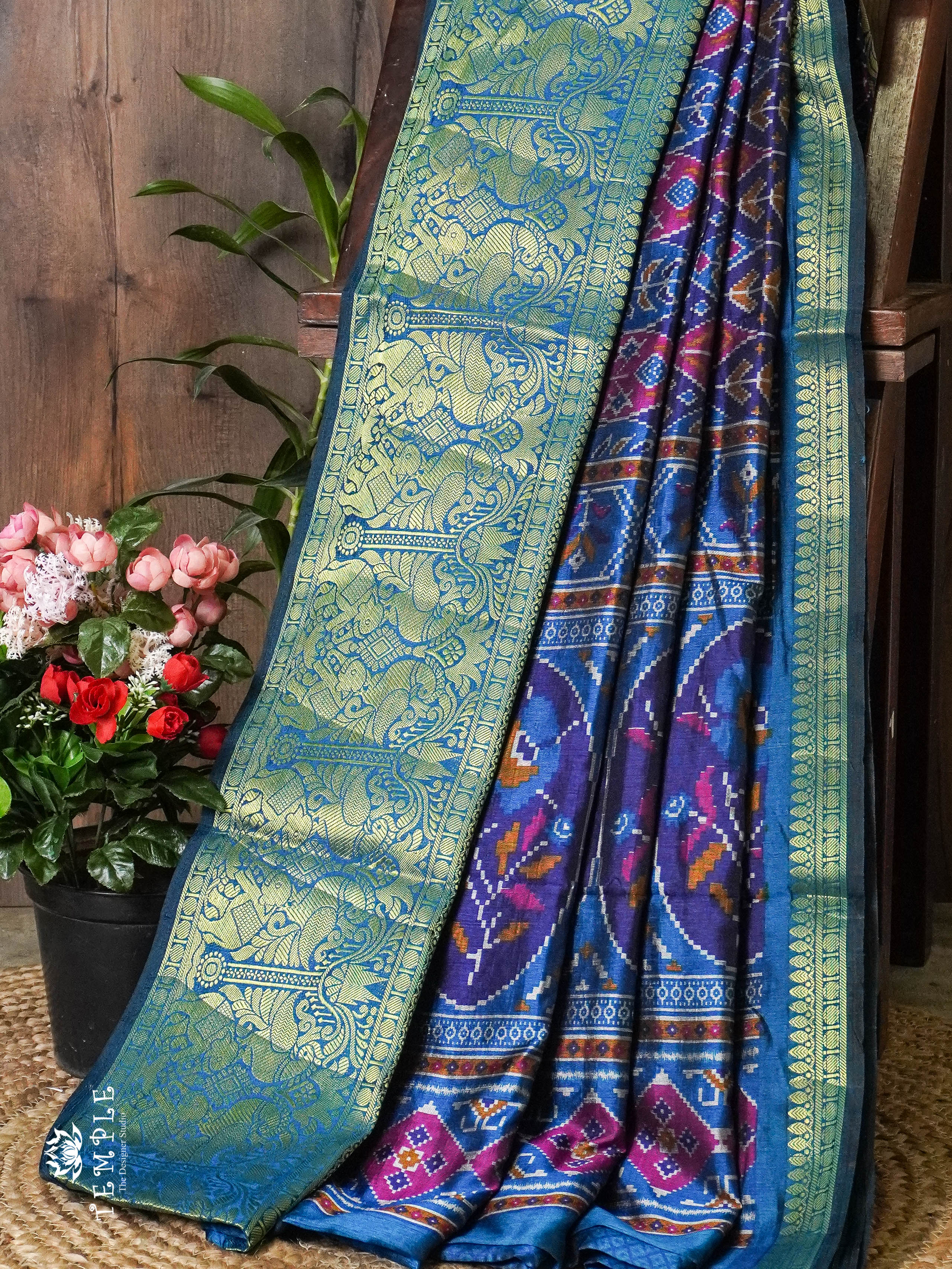 Kanchi Border Art Silk  Saree | TTDS898