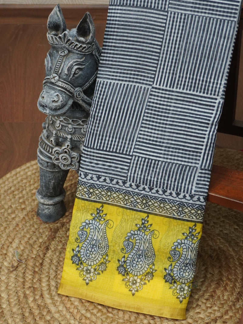 Linen Cotton Saree | TTDS3528