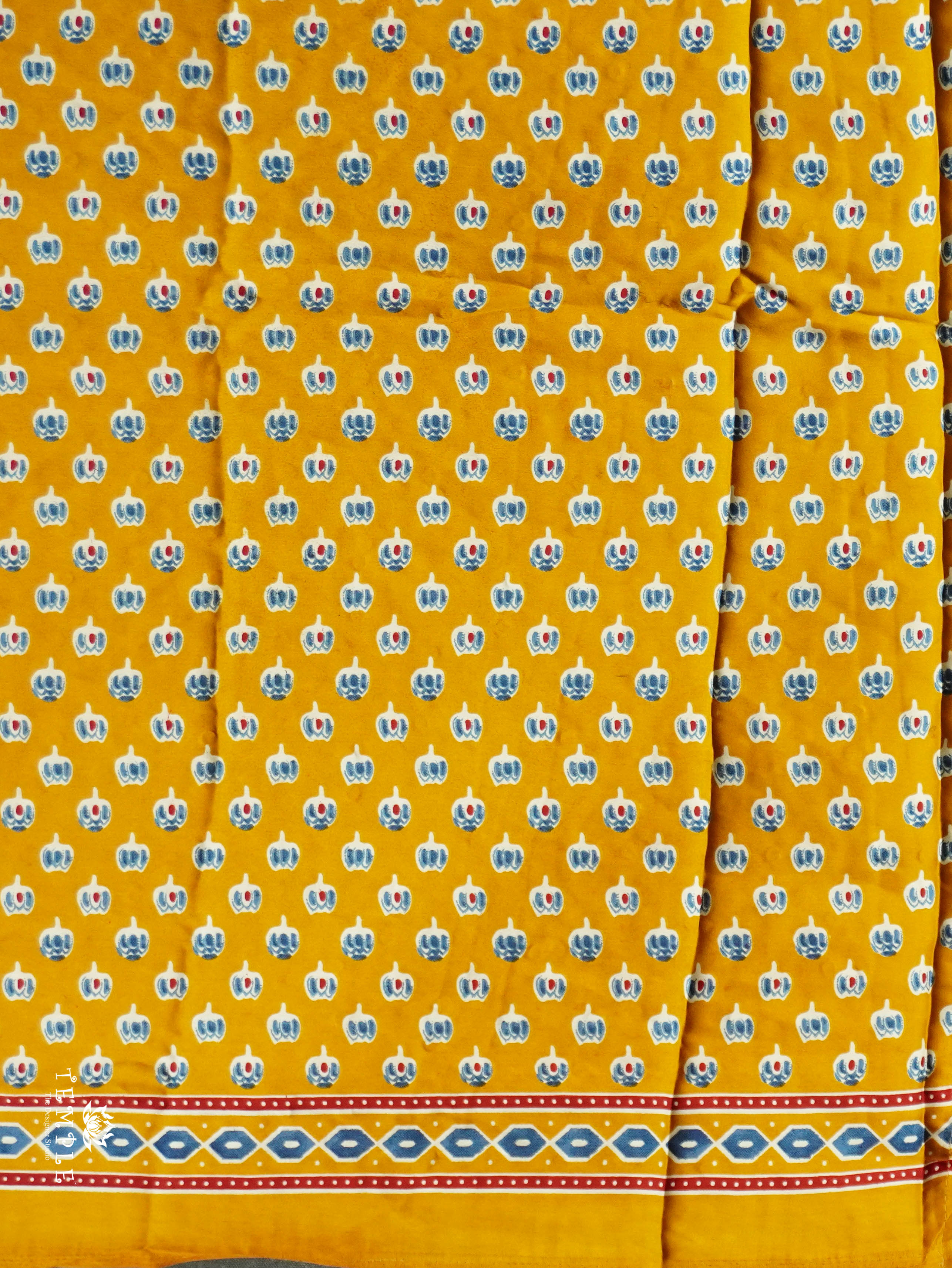 Ajrakh Printed Modal Silk Saree | TTDS3105