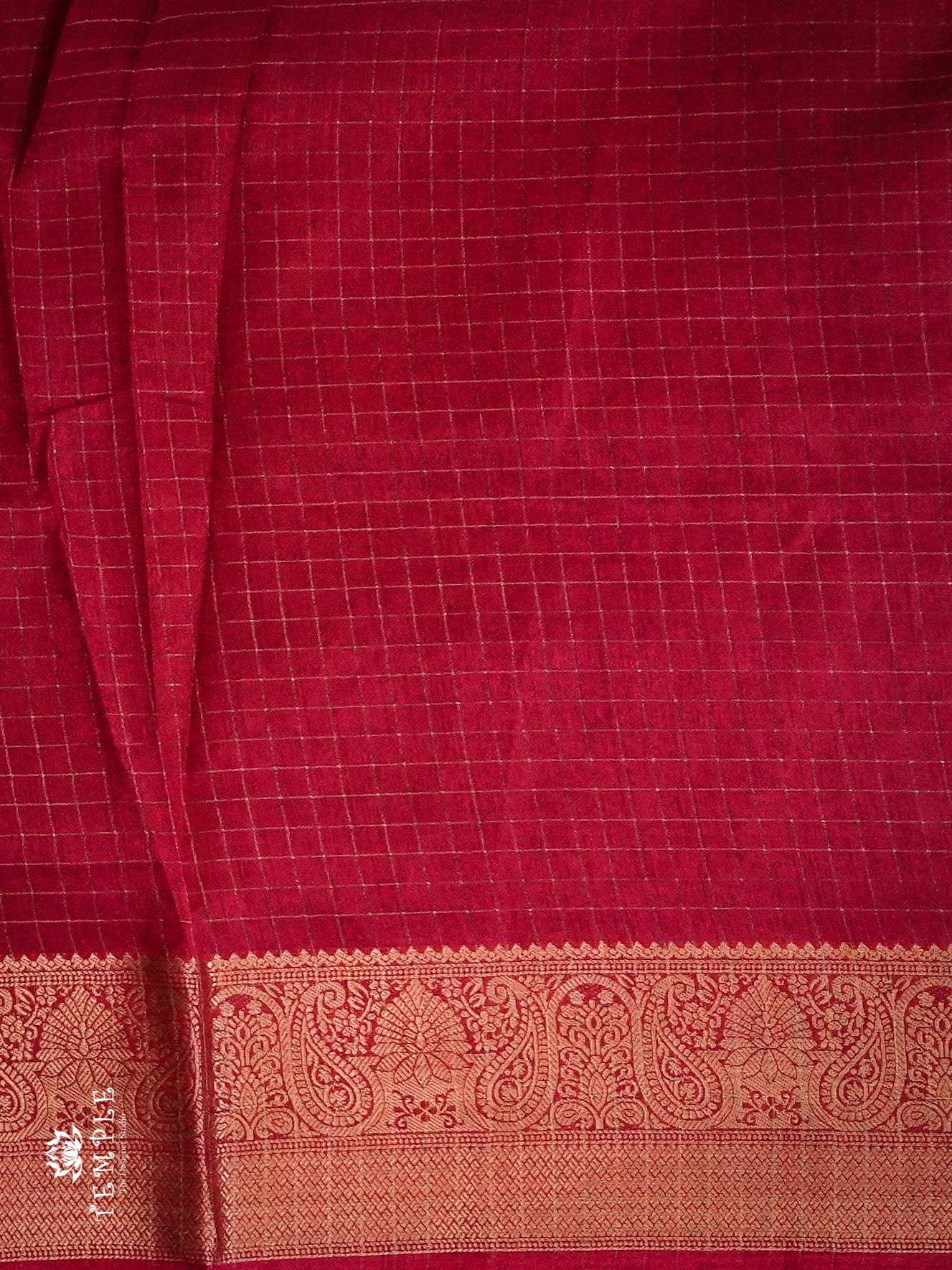 Mangalagiri Saree With Checks Pattern  | TTDS1251