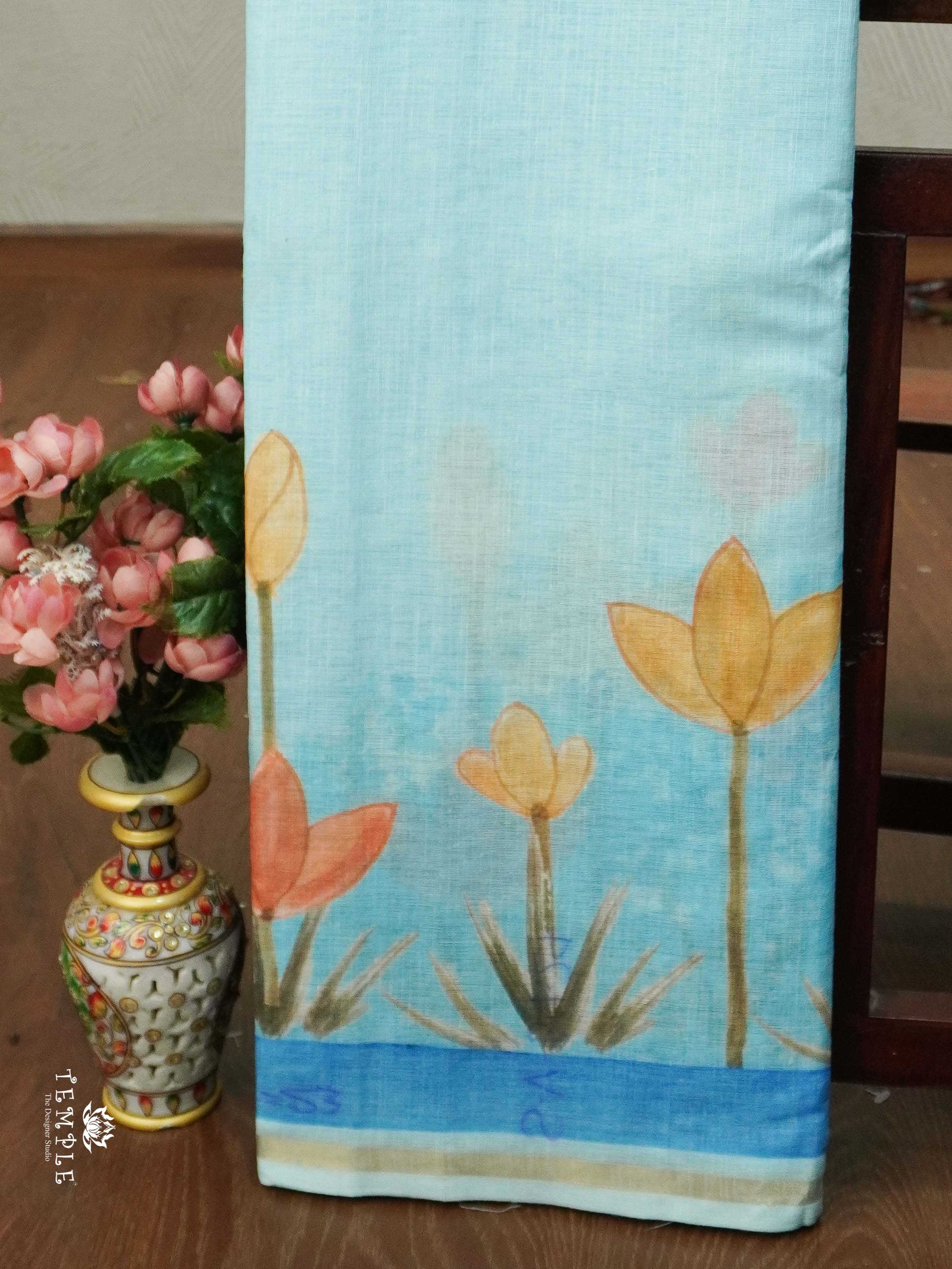 Printed Chanderi Cotton Saree | TTDS2131
