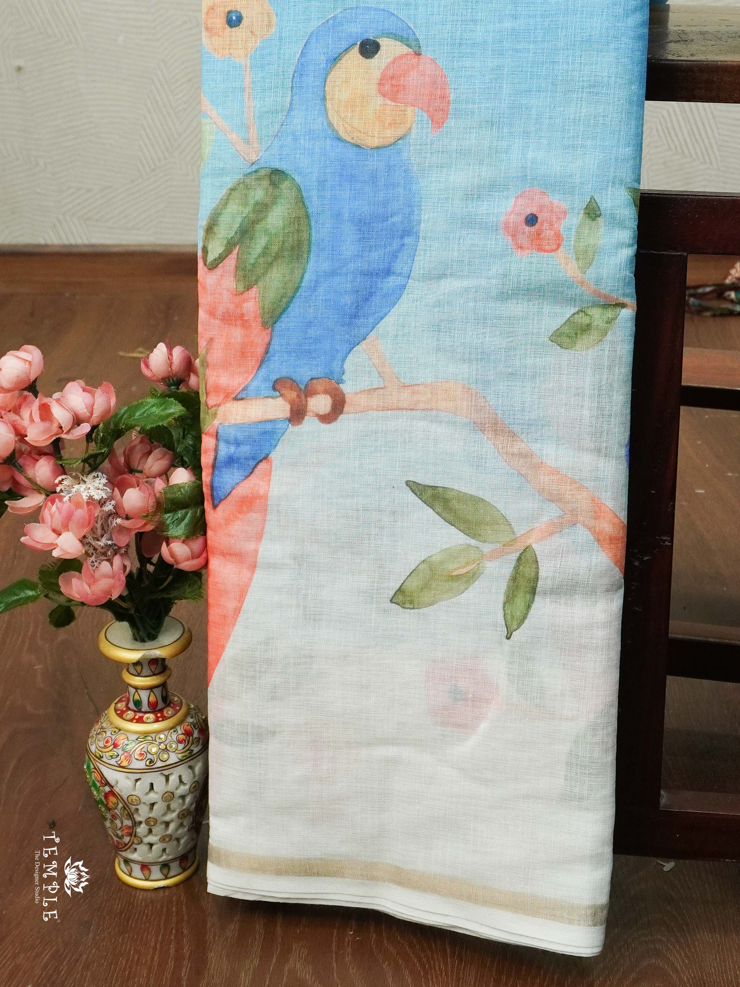 Printed Chanderi Cotton Saree | TTDS2129