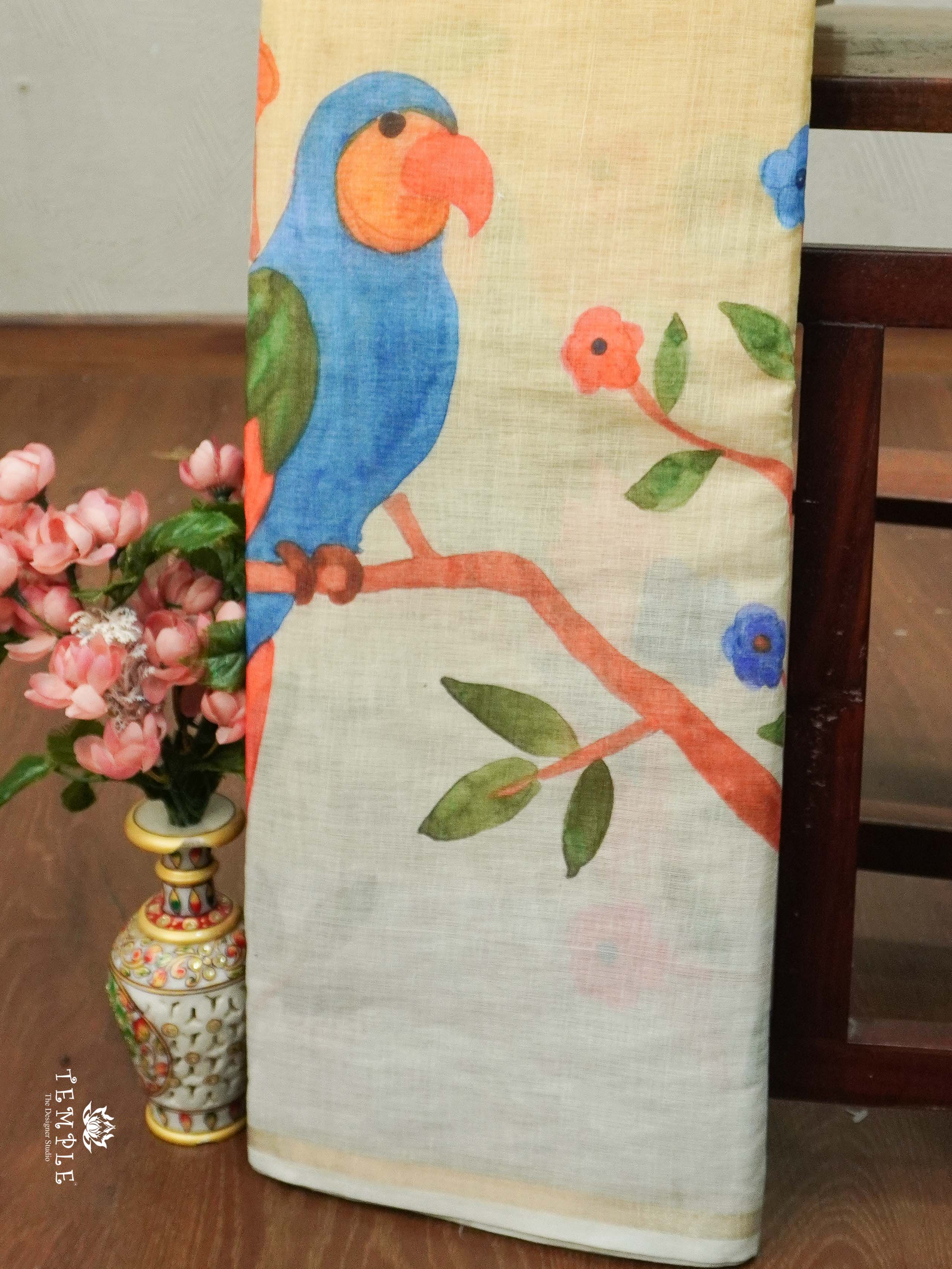 Printed Chanderi Cotton Saree | TTDS2129