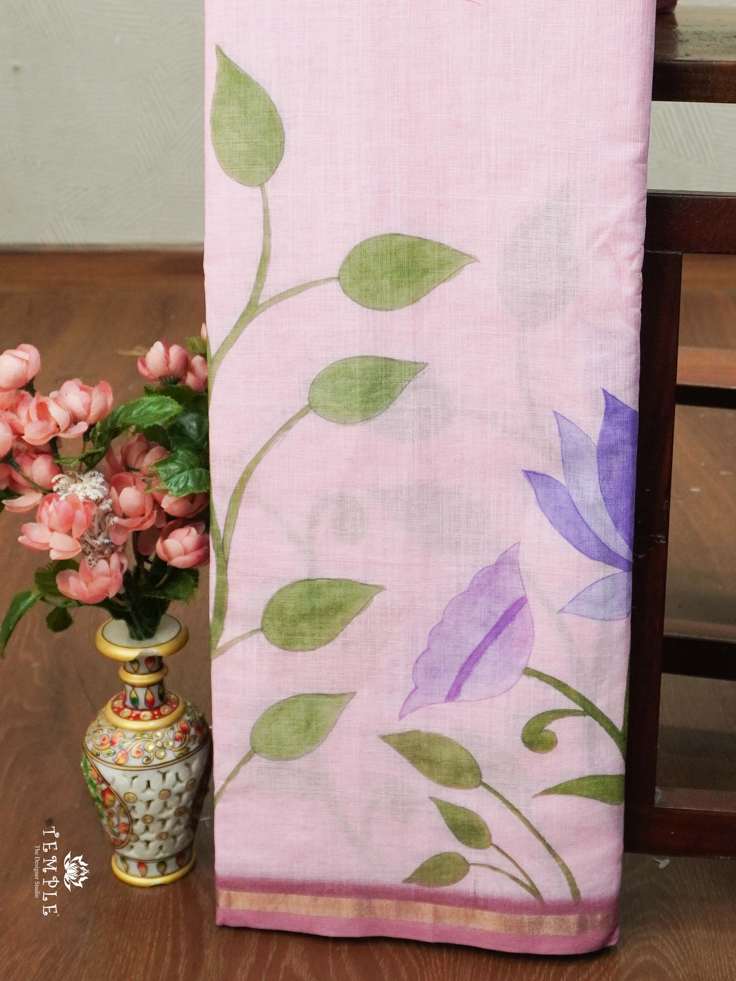 Printed Chanderi Cotton Saree | TTDS2130