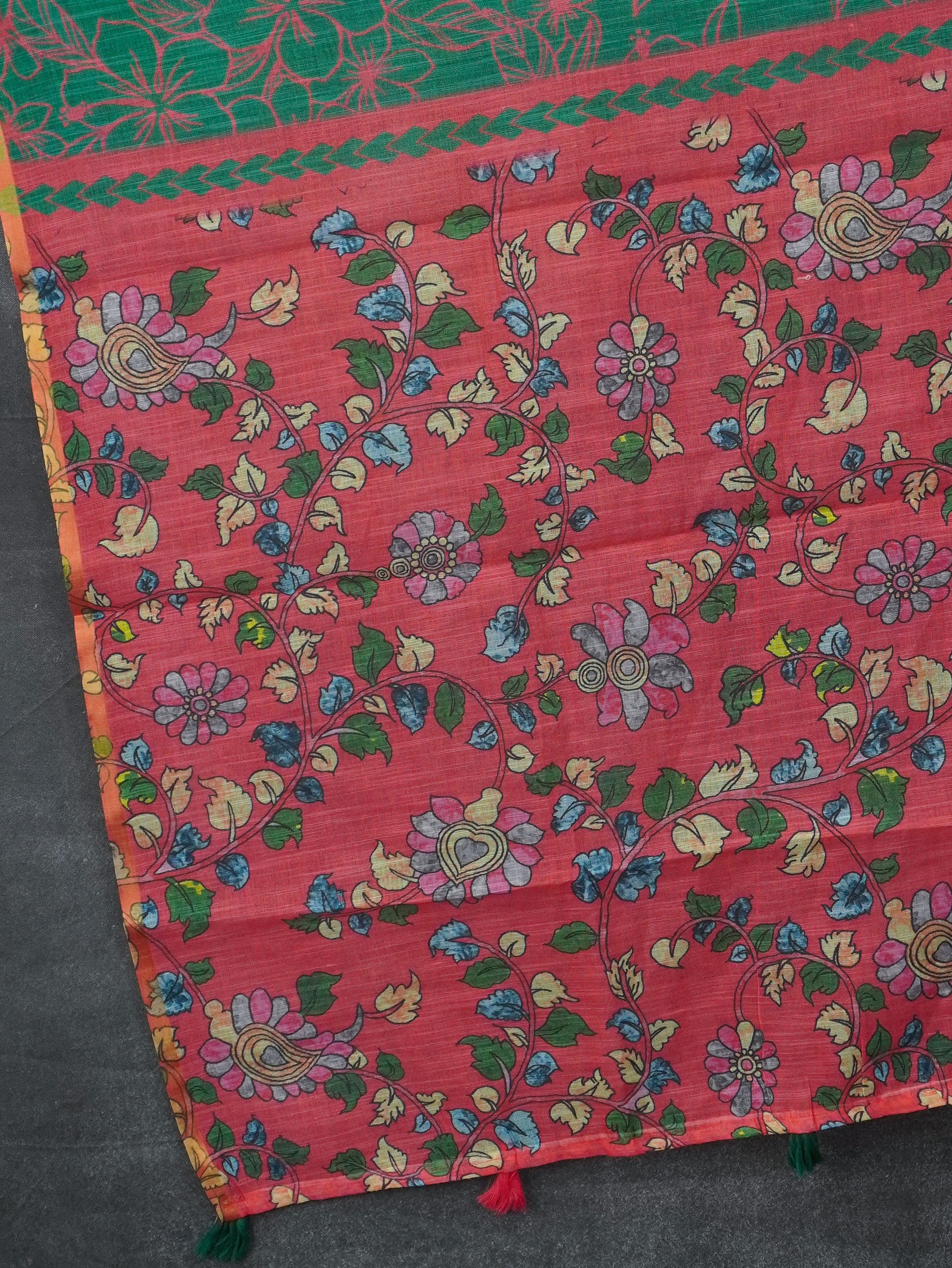 Linen Cotton Saree | TTDS3552