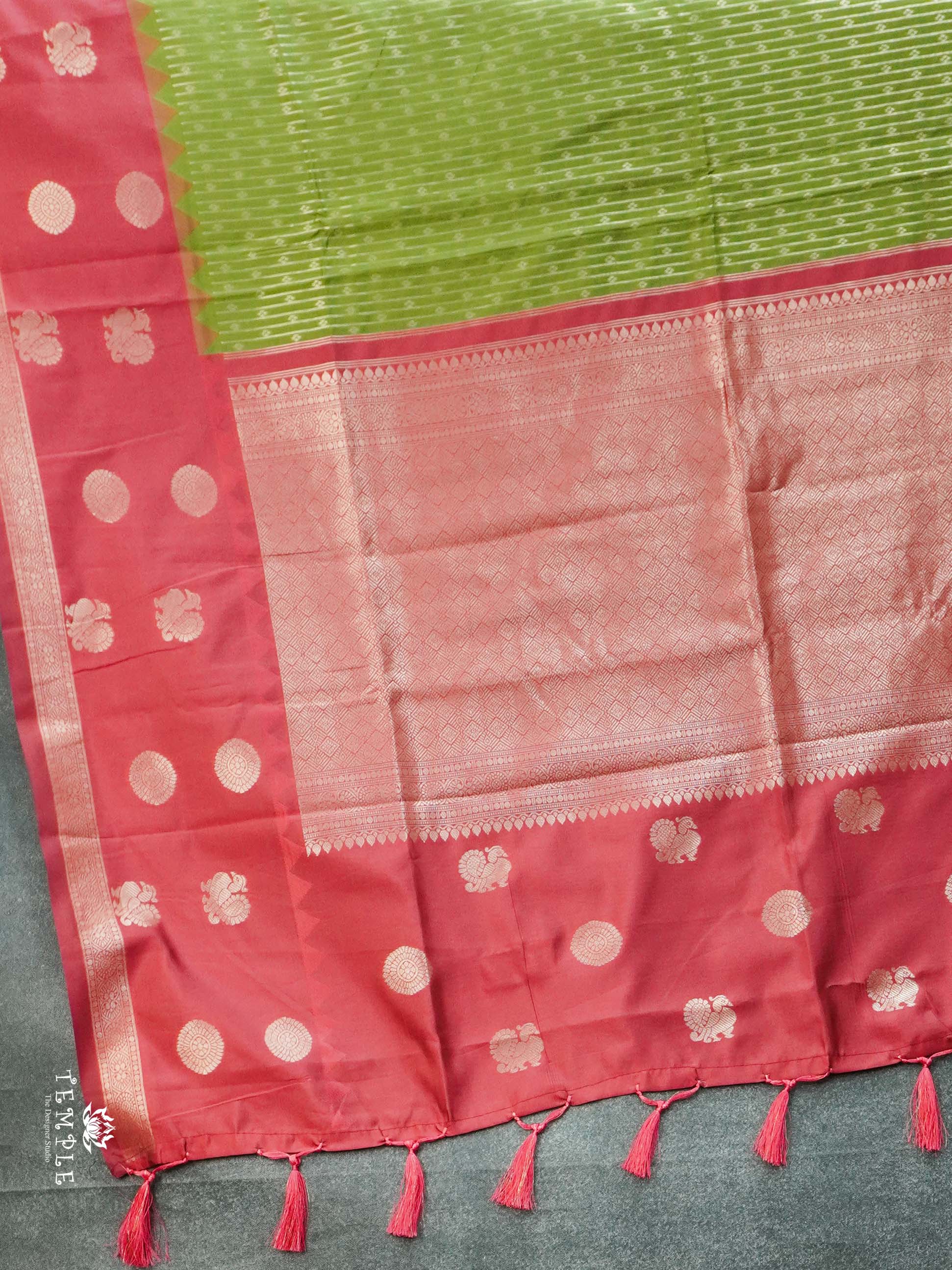 Semi Silk Saree With Zari Weaving Border | TTDS2642