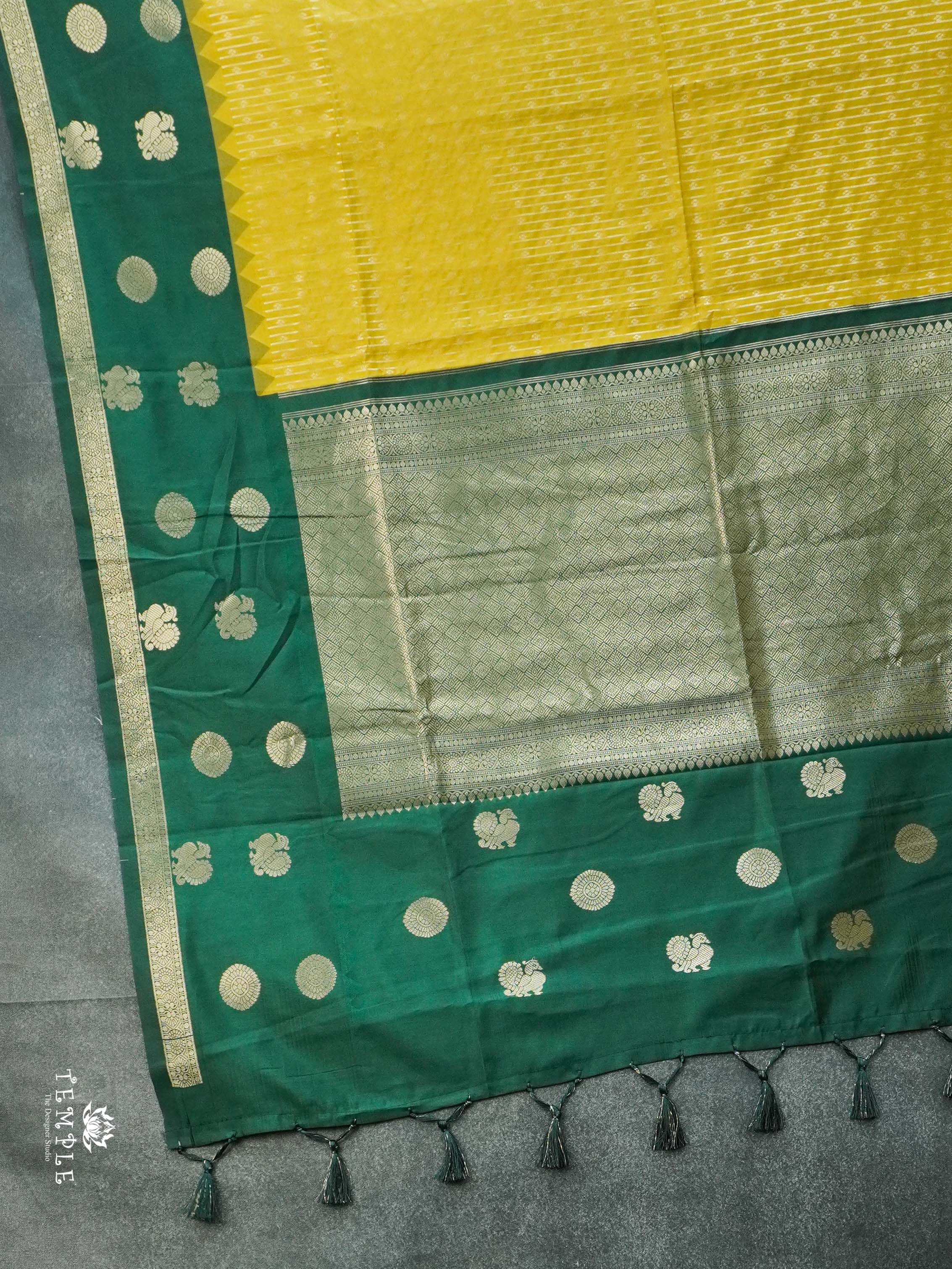 Semi Silk Saree With Zari Weaving Border | TTDS2642