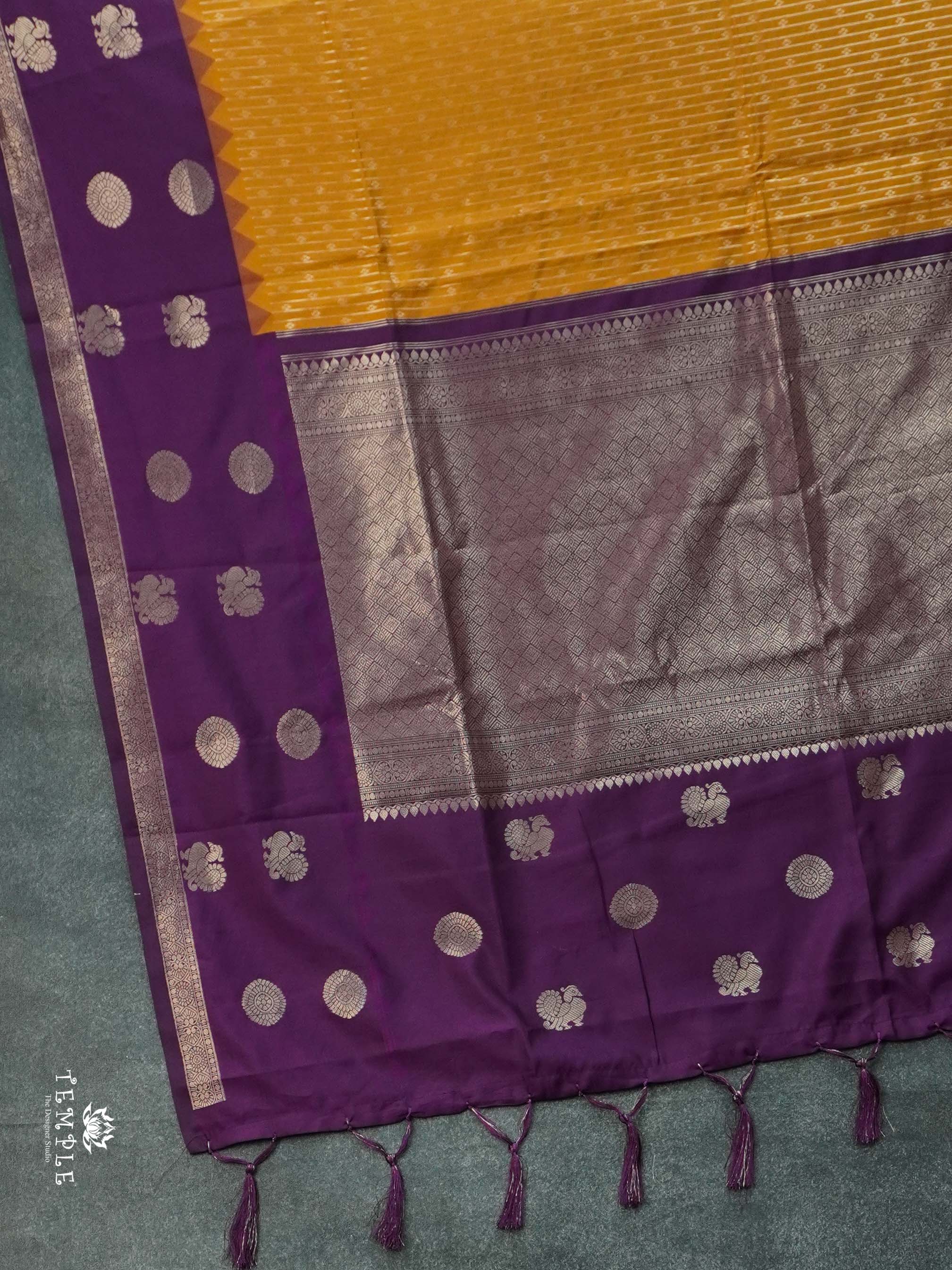 Semi Silk Saree With Zari Weaving Border | TTDS2642