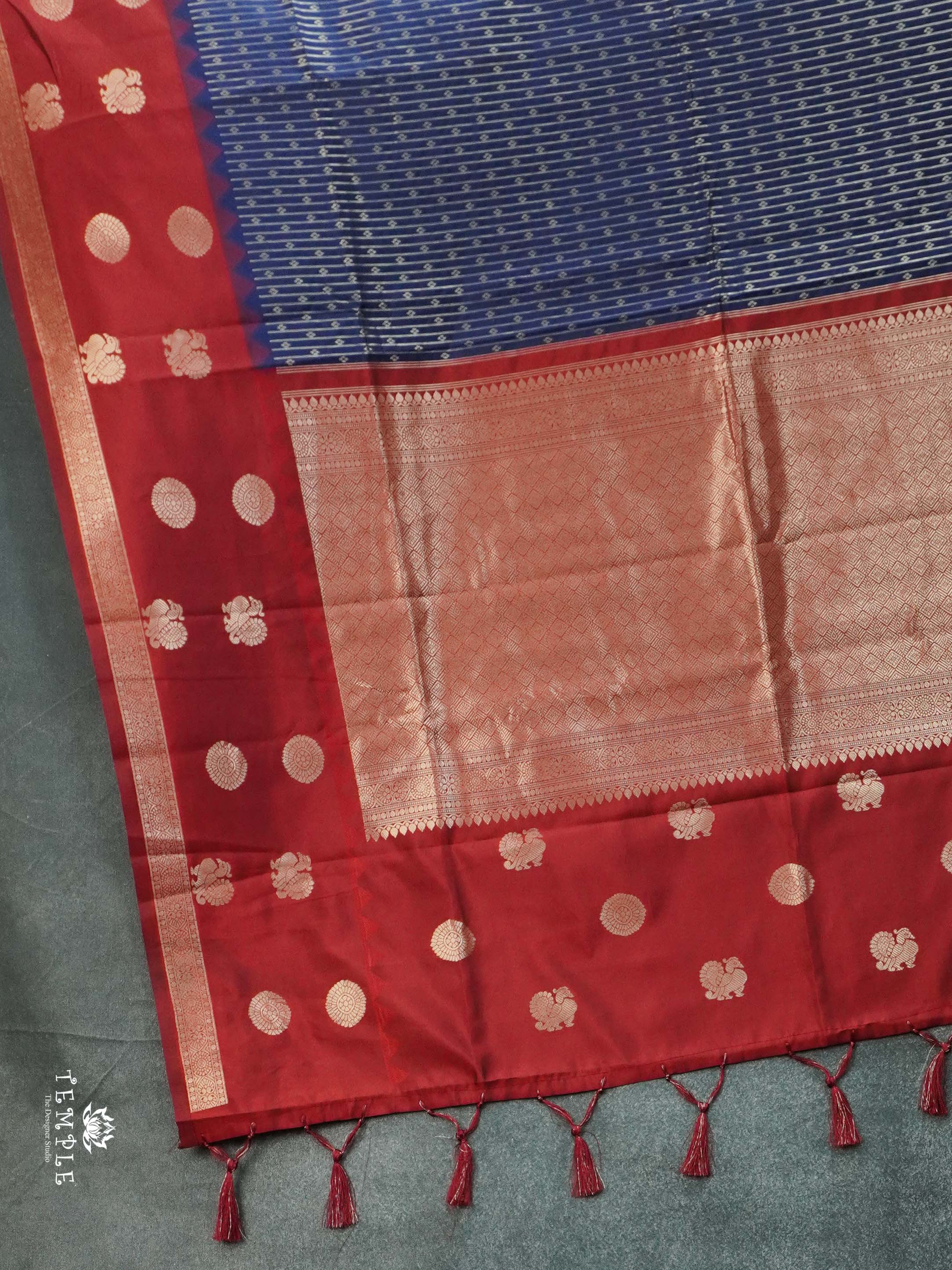 Semi Silk Saree With Zari Weaving Border | TTDS2642