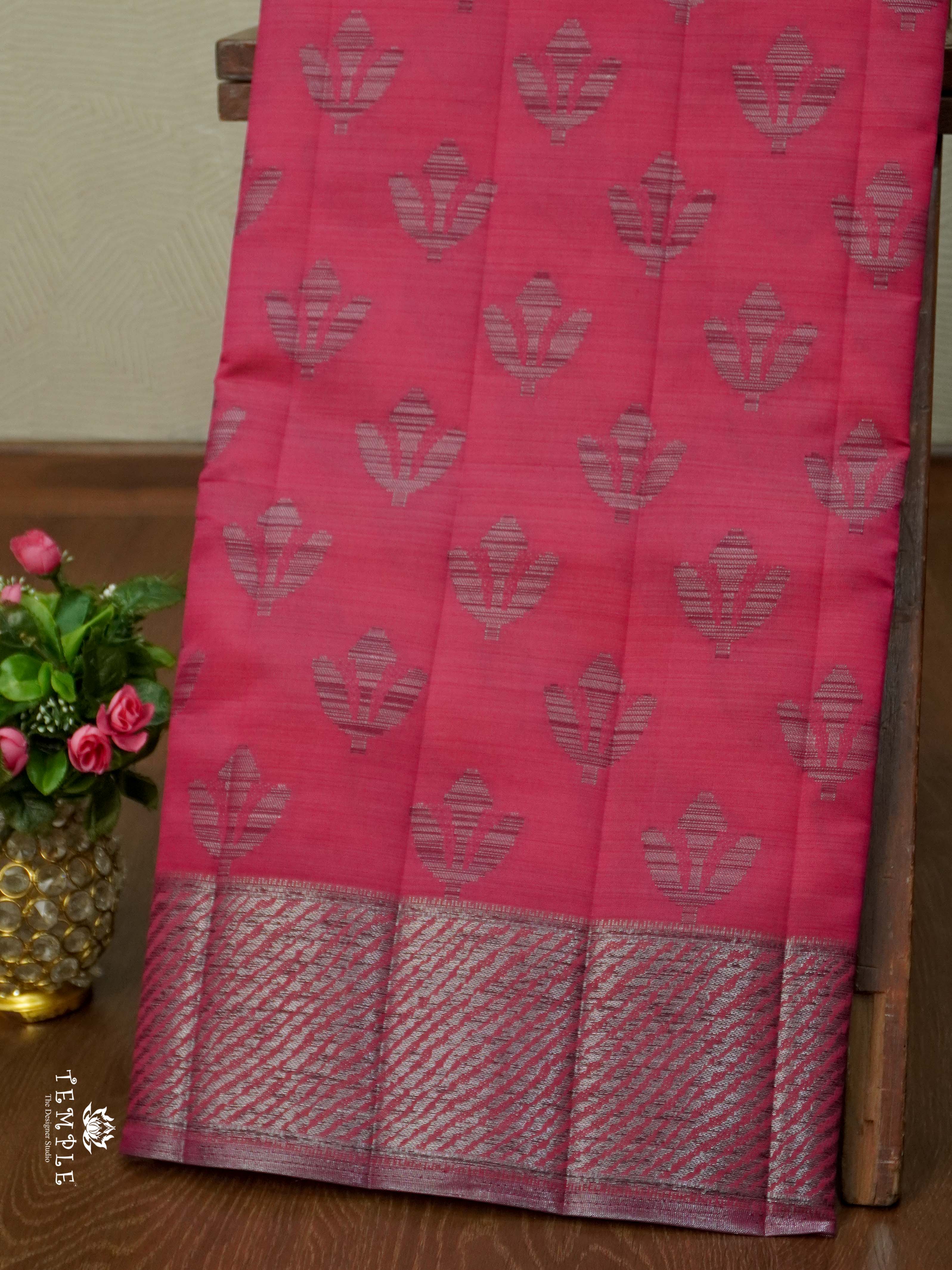 Tussar Silk Saree With Satin Border | TTDS2632 | Design 2