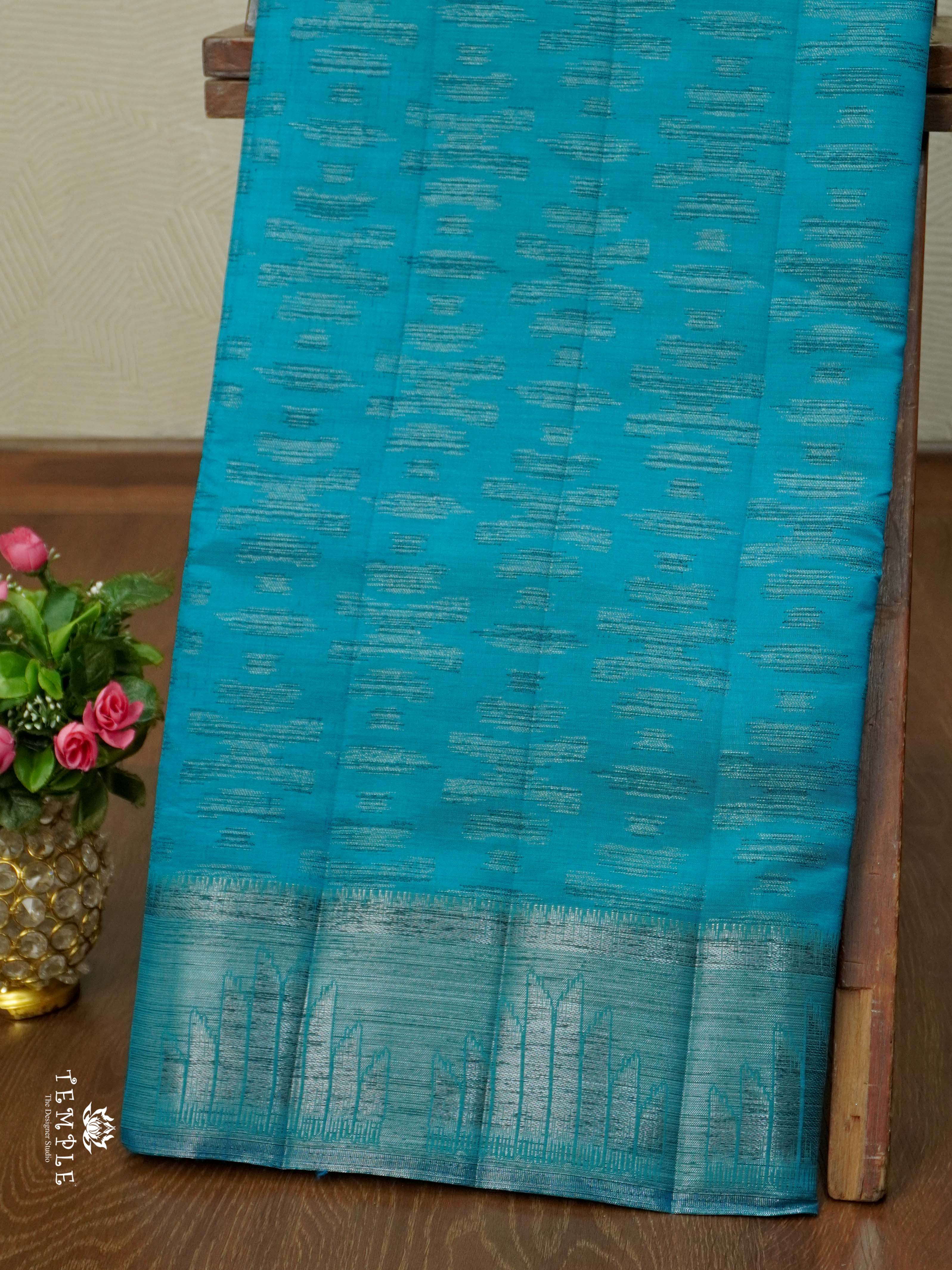 Tussar Silk Saree With Satin Border | TTDS2633 | Design 3