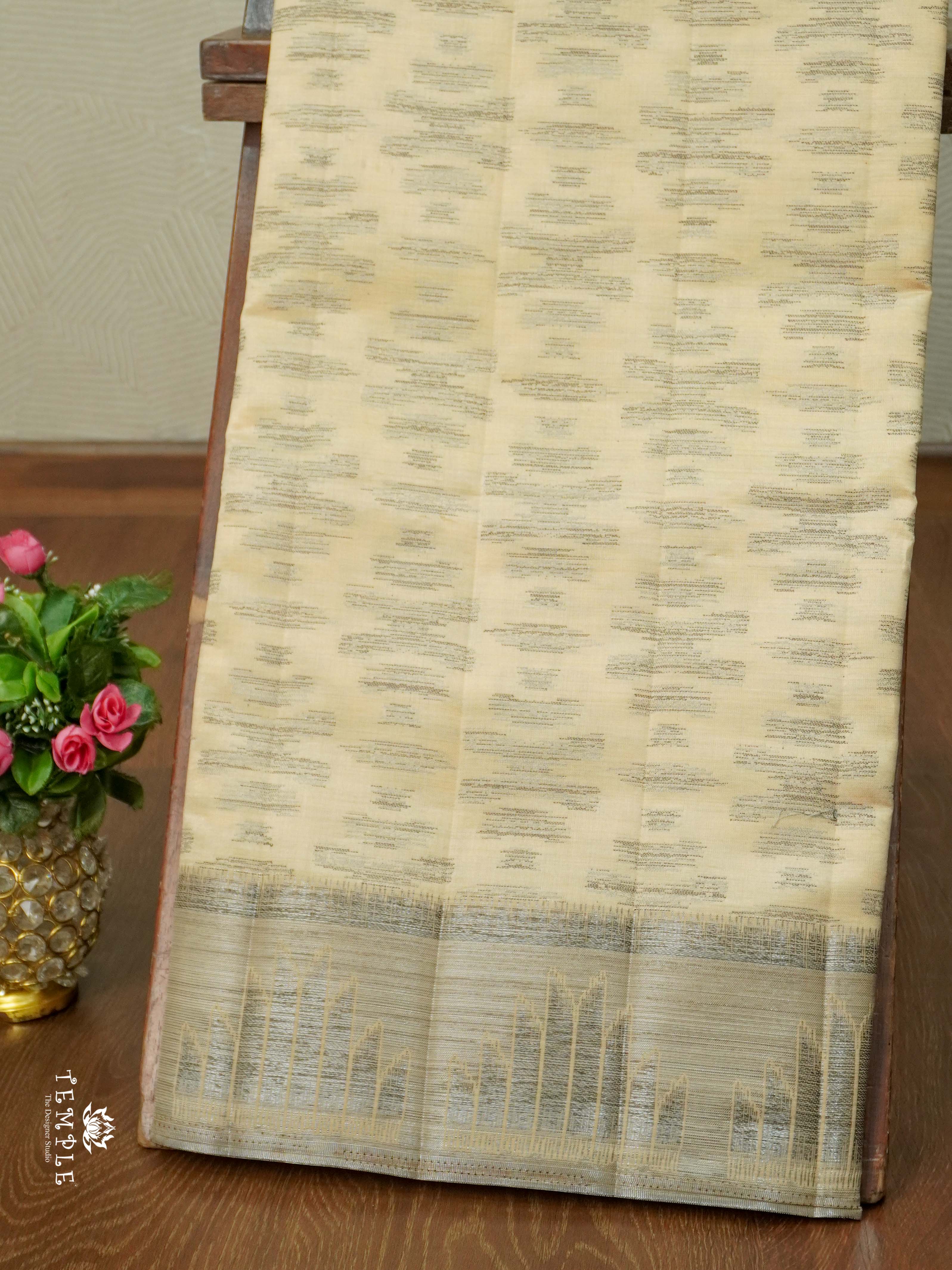 Tussar Silk Saree With Satin Border | TTDS2633 | Design 3