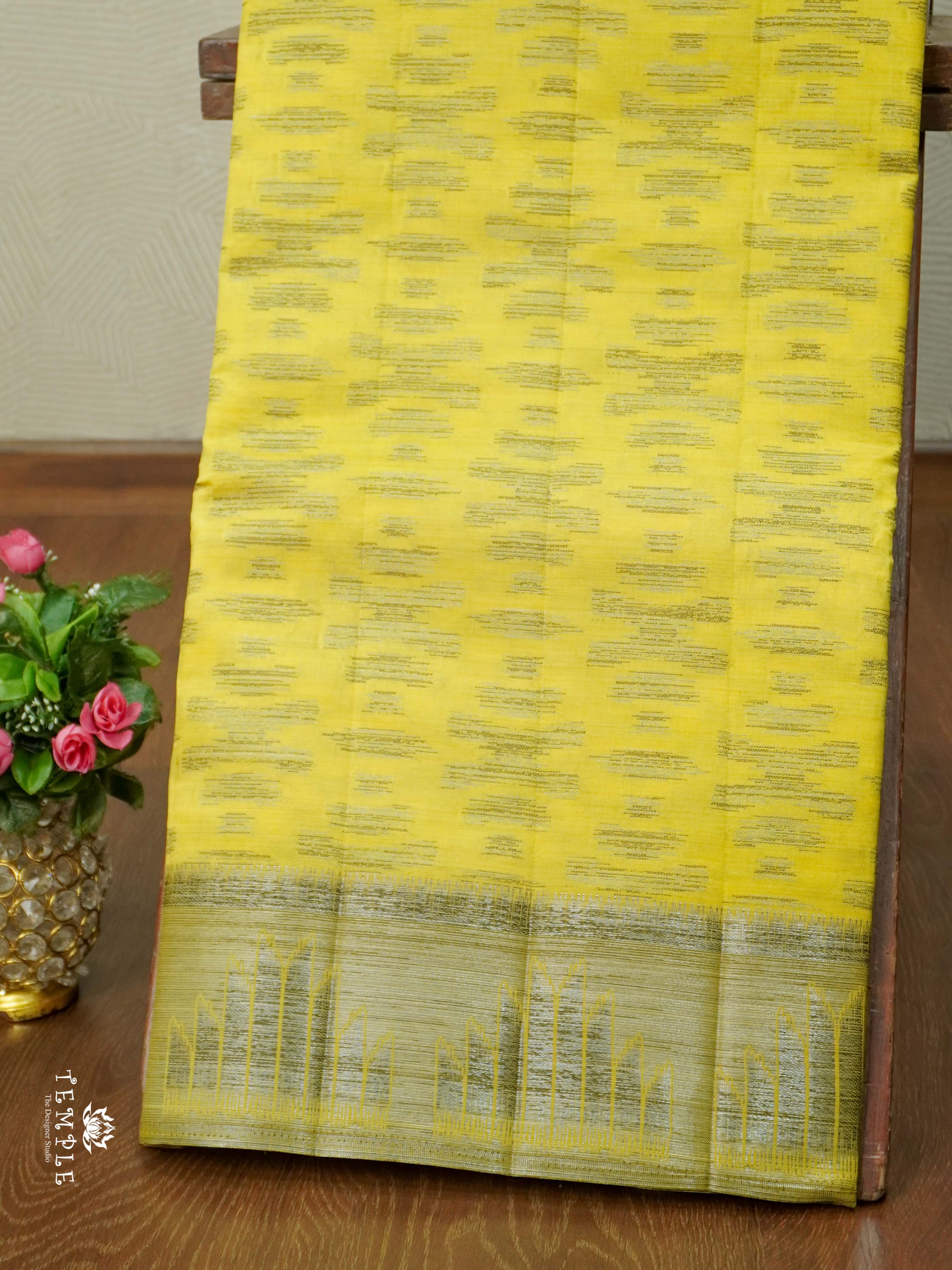Tussar Silk Saree With Satin Border | TTDS2633 | Design 3