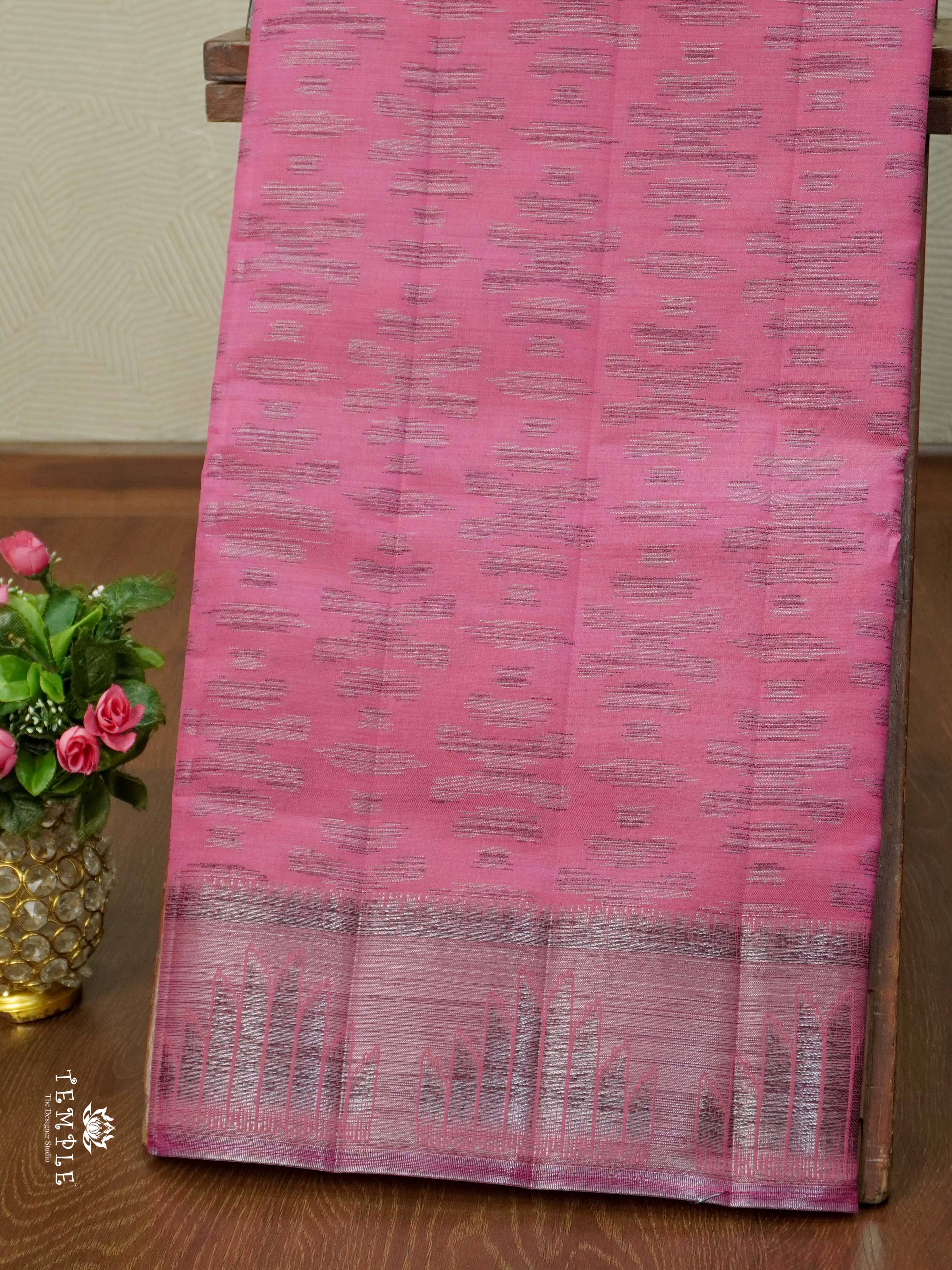 Tussar Silk Saree With Satin Border | TTDS2633 | Design 3