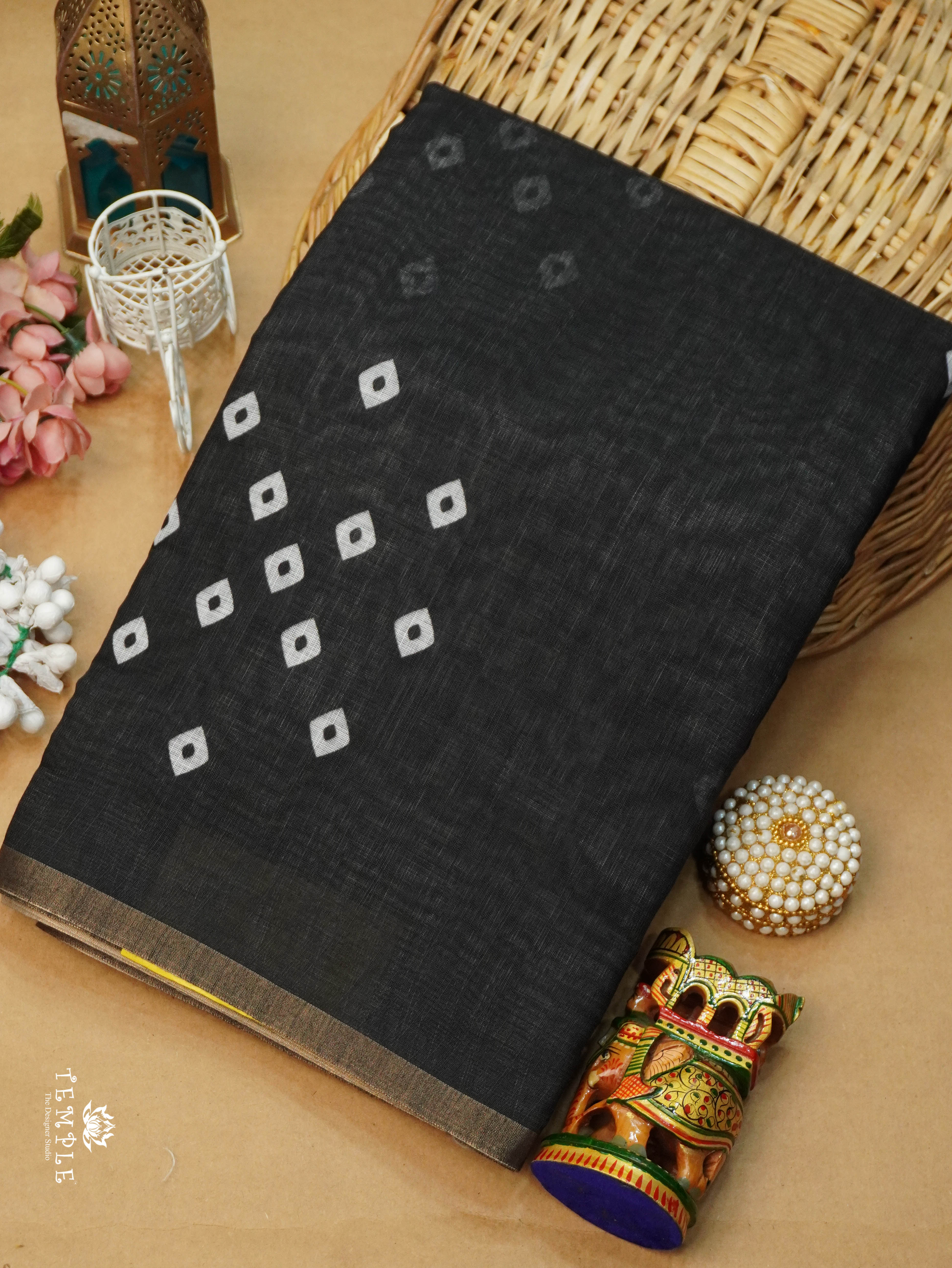 Linen Cotton Saree | TTDS3120| PRE BOOKING