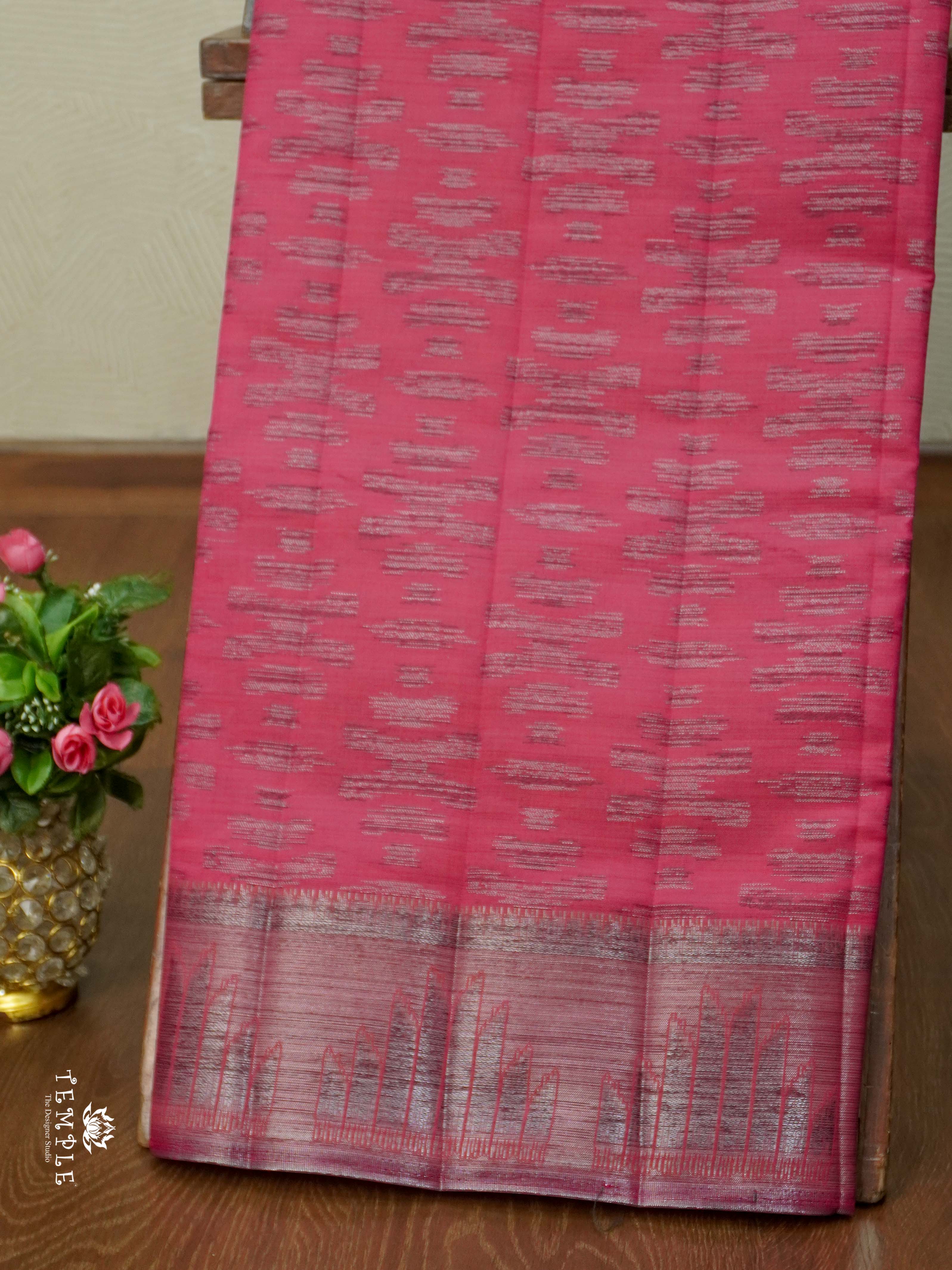 Tussar Silk Saree With Satin Border | TTDS2633 | Design 3