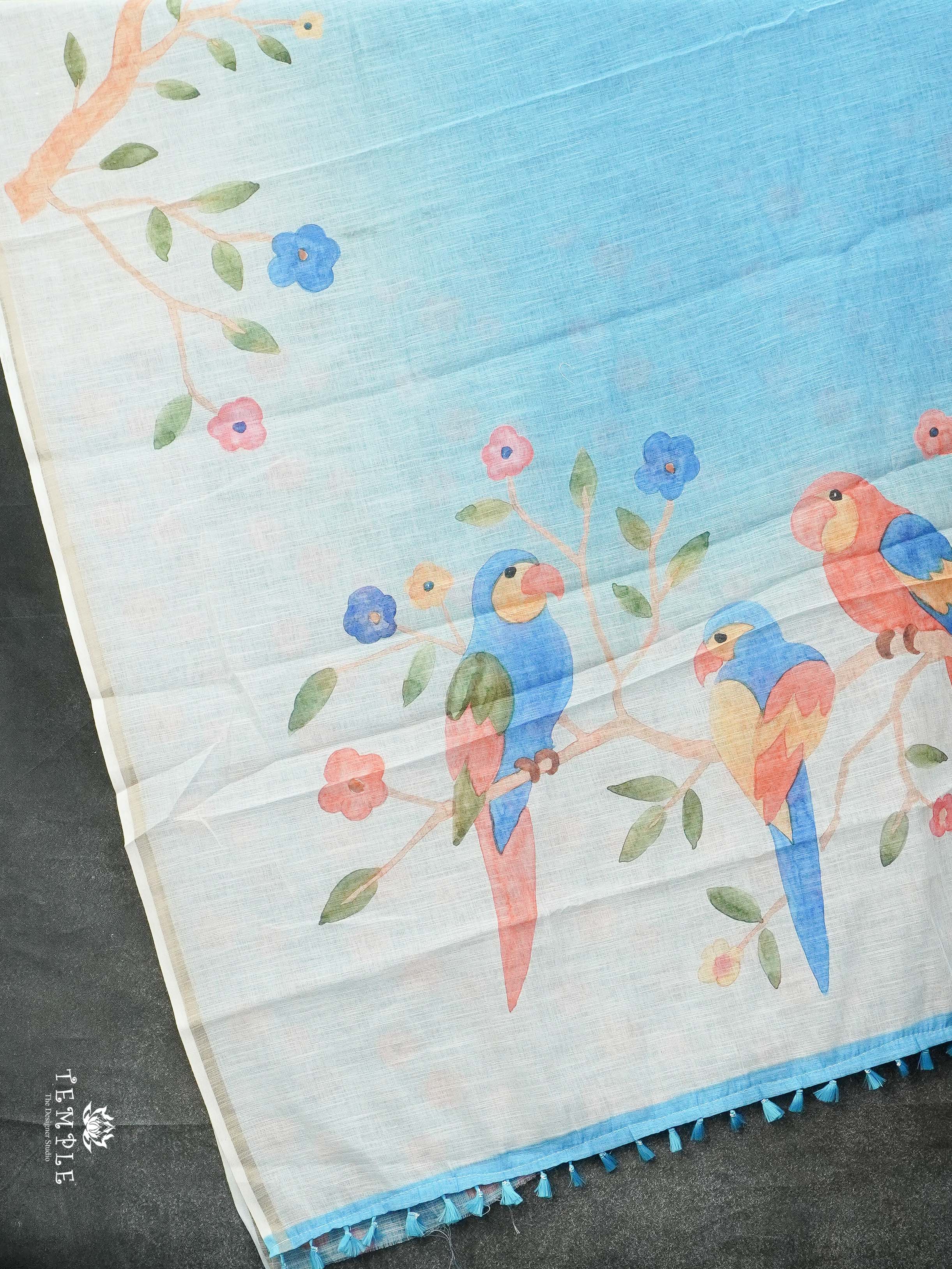 Printed Chanderi Cotton Saree | TTDS2129