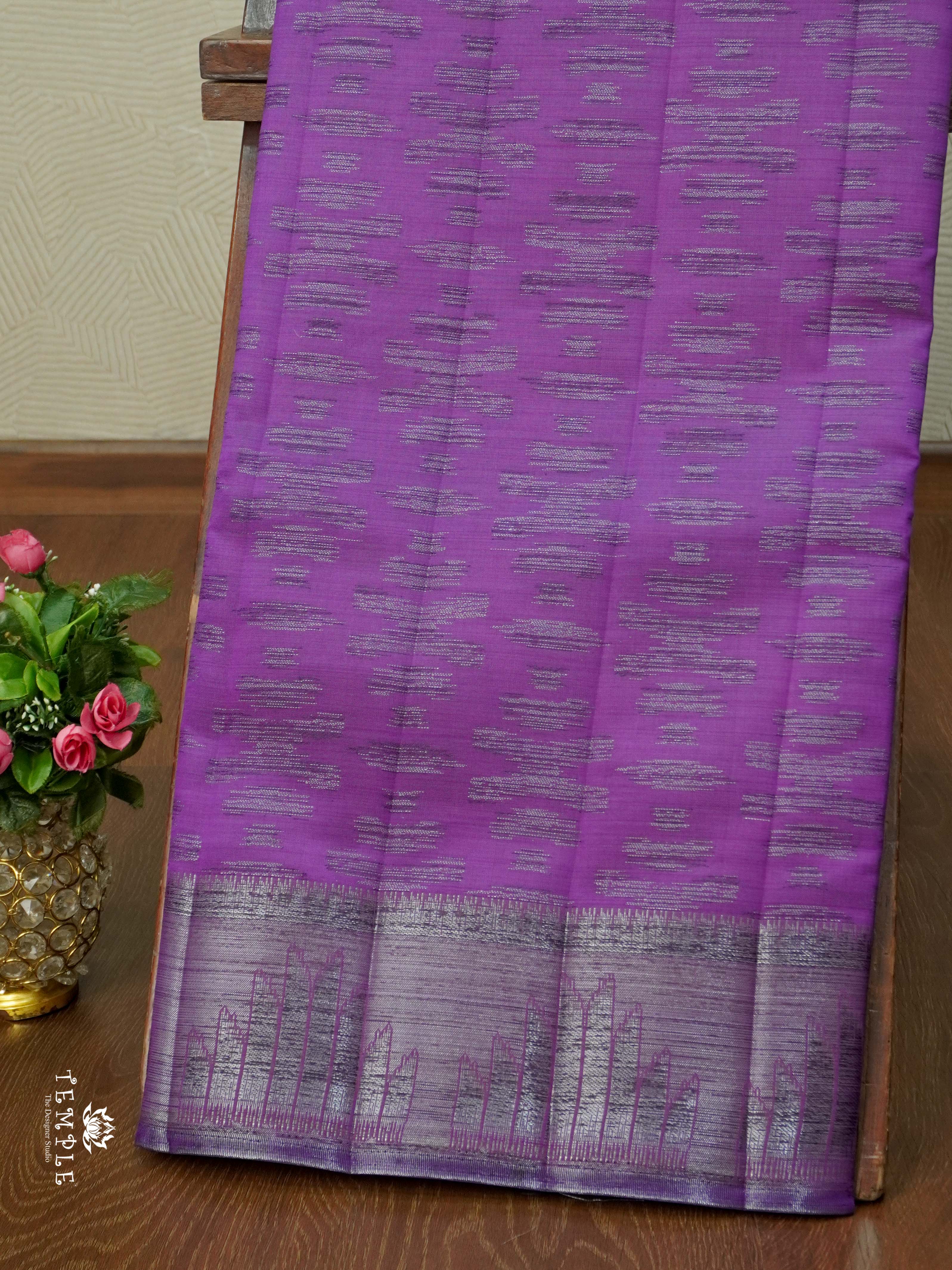 Tussar Silk Saree With Satin Border | TTDS2633 | Design 3